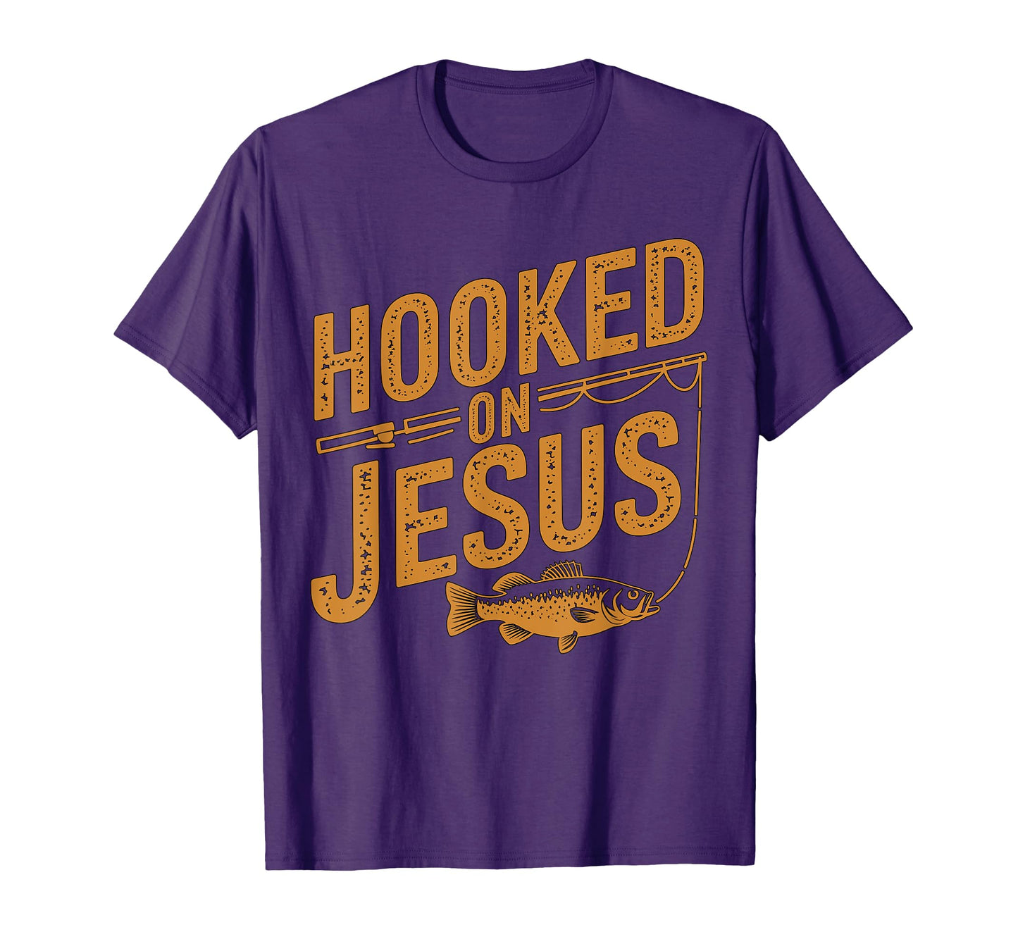 Hooked on Jesus Fishing Christian T-Shirt