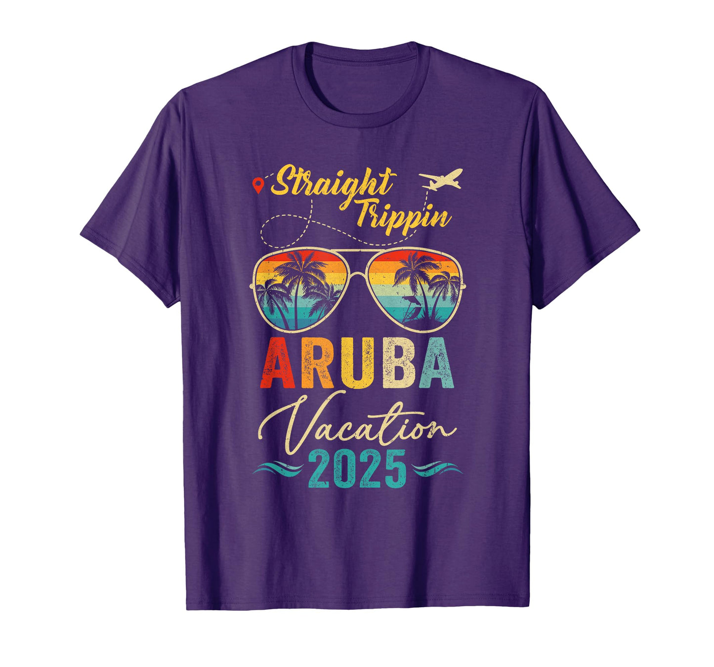 Straight Trippin Aruba 2025 Family Summer Vacation T-Shirt