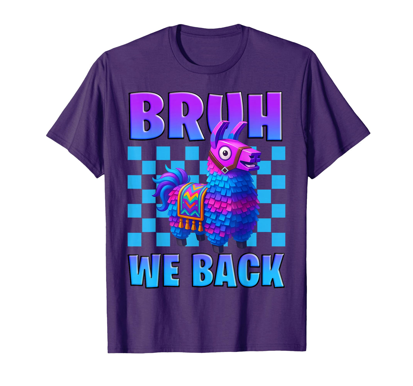 Bruh We Back Llama Pinata Gamer Boys Girl School Gaming Kids T-Shirt
