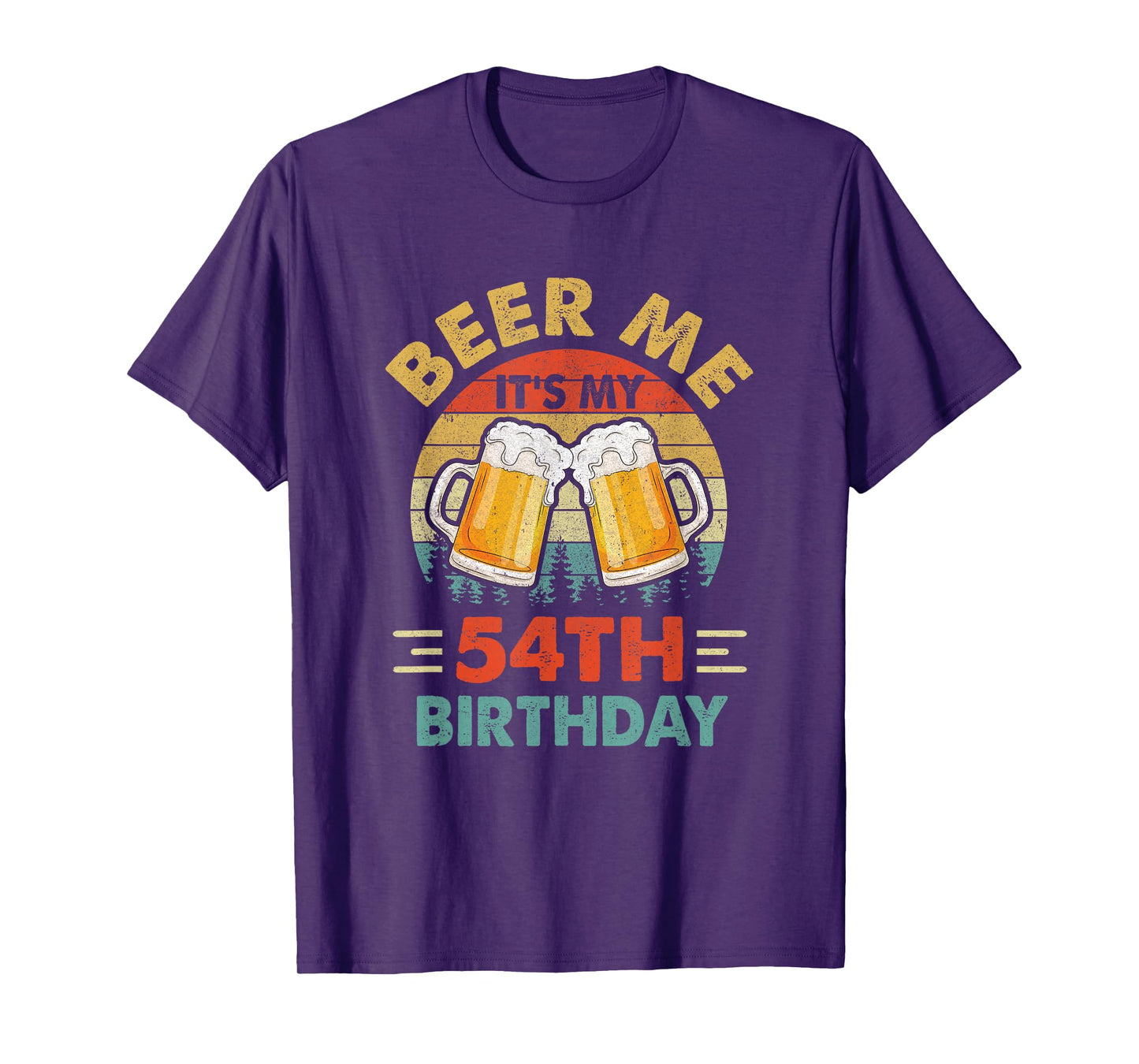 Beer Me It's My 54Th Birthday Party 54 Years Old Men Vintage T-Shirt