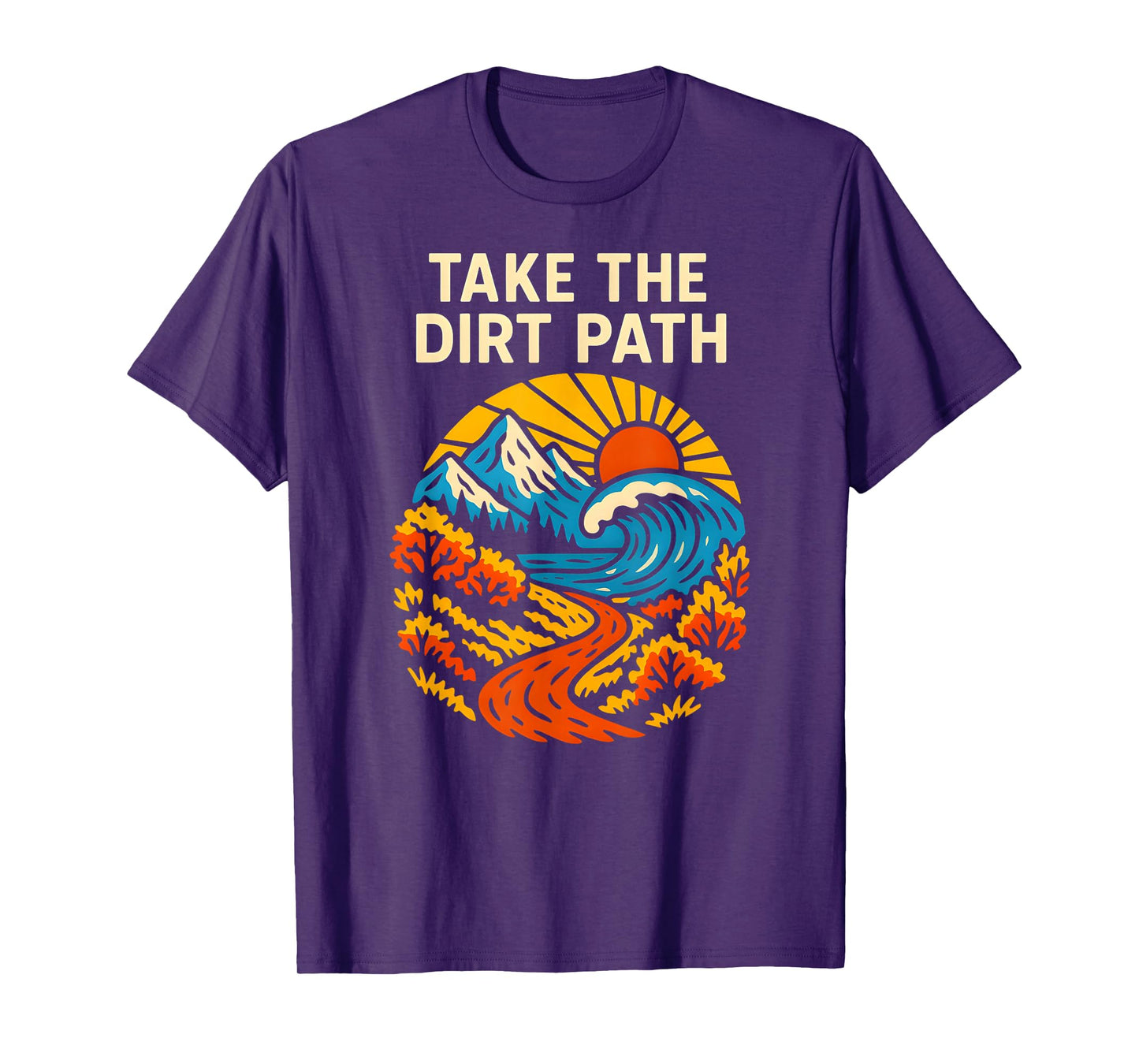 Outdoors Take The Dirt Path Vintage Mens Christian Faith T-Shirt