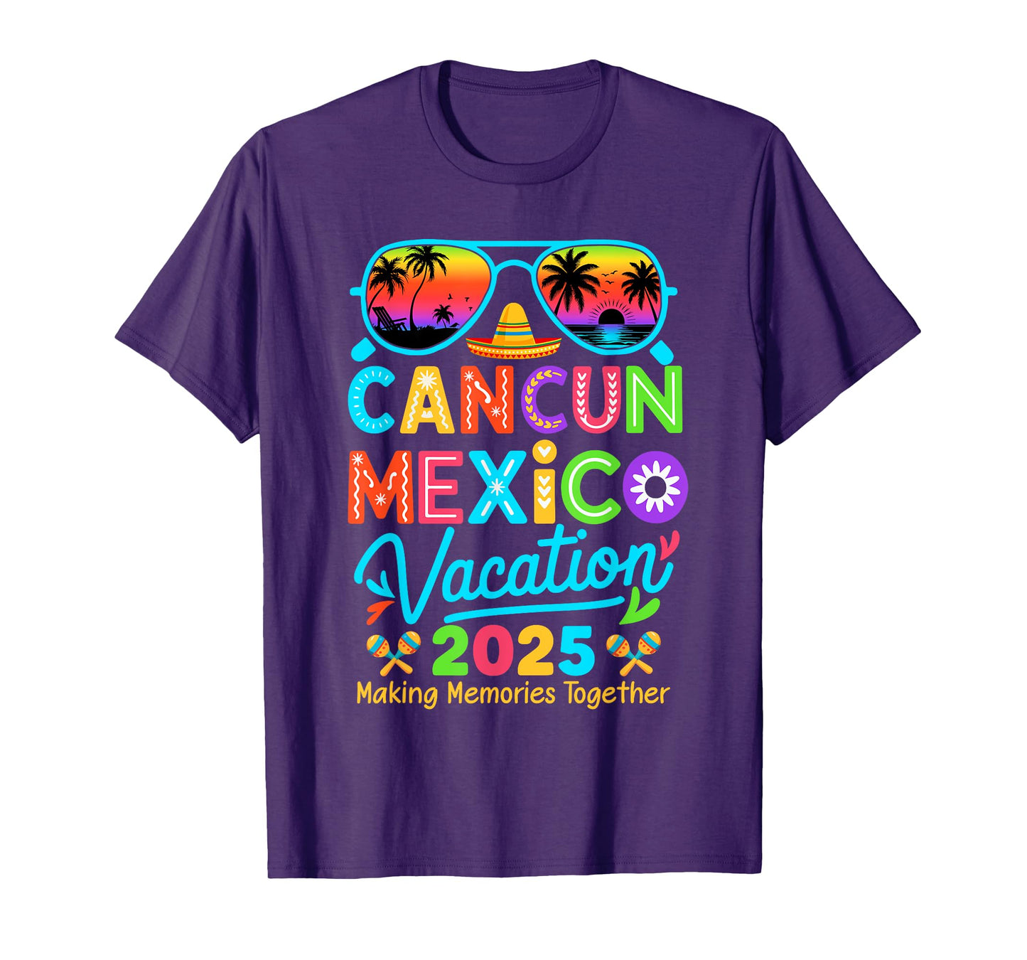 Cancun Mexico Vacation Beach 2025 Trip Matching Group Squad T-Shirt