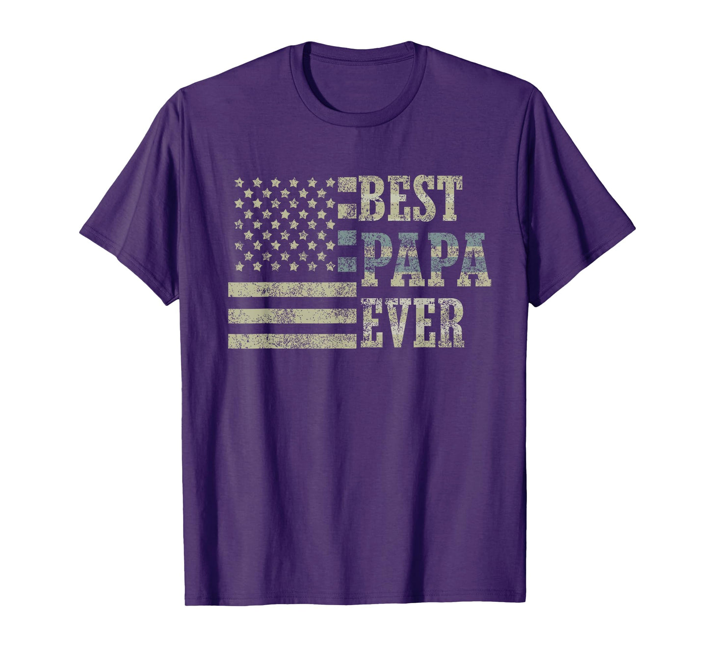 Best Papa Ever American Flag USA Flag T-Shirt