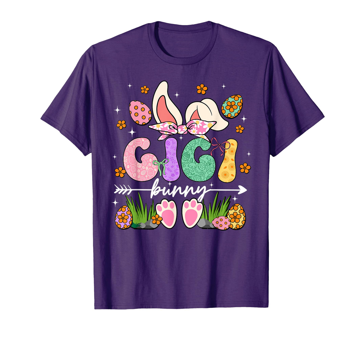 Gigi Bunny Rabbit Ears Family Group Happy Easter Day T-Shirt