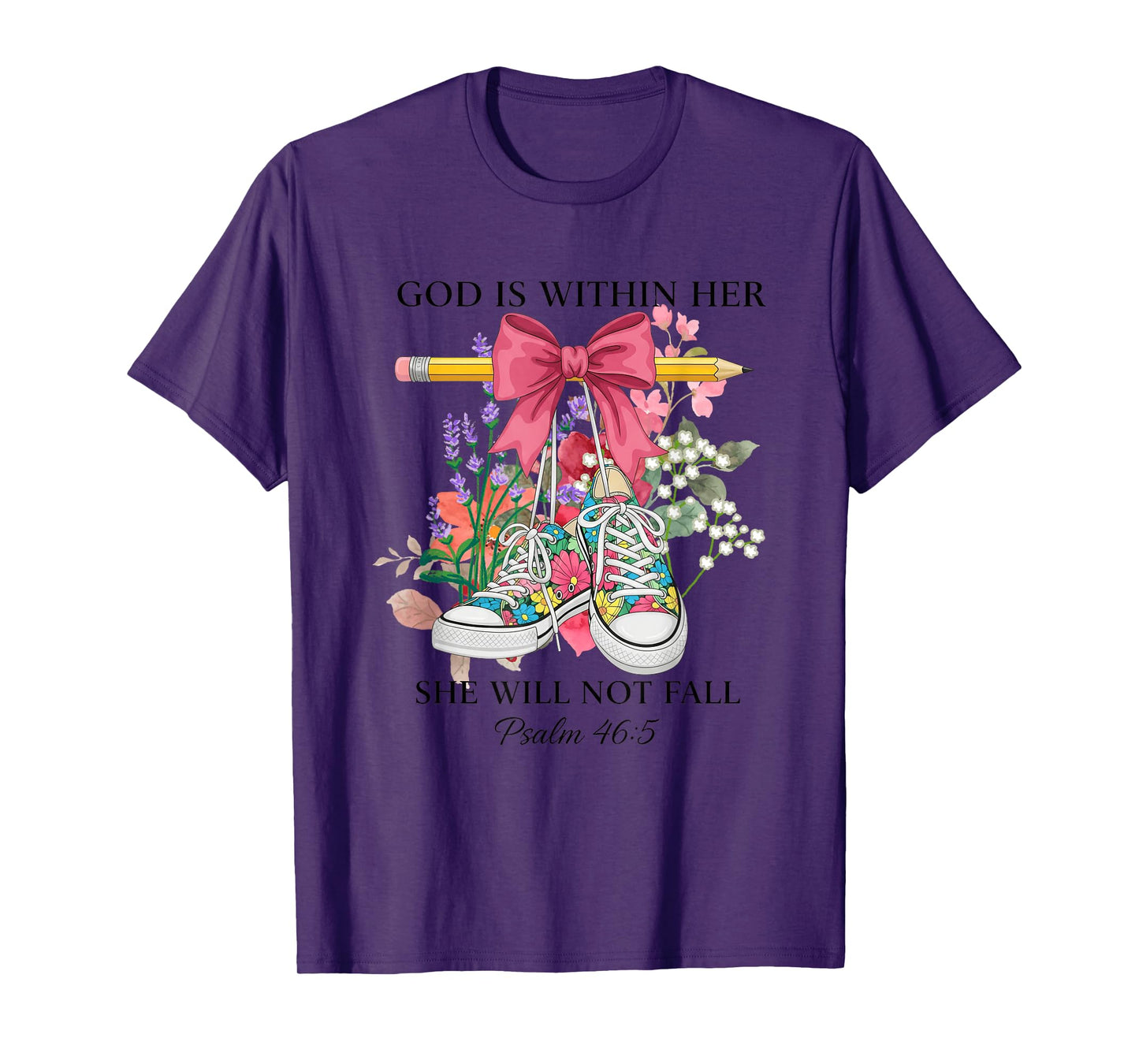 God is Within Her She Will Not Fall Art T-Shirt