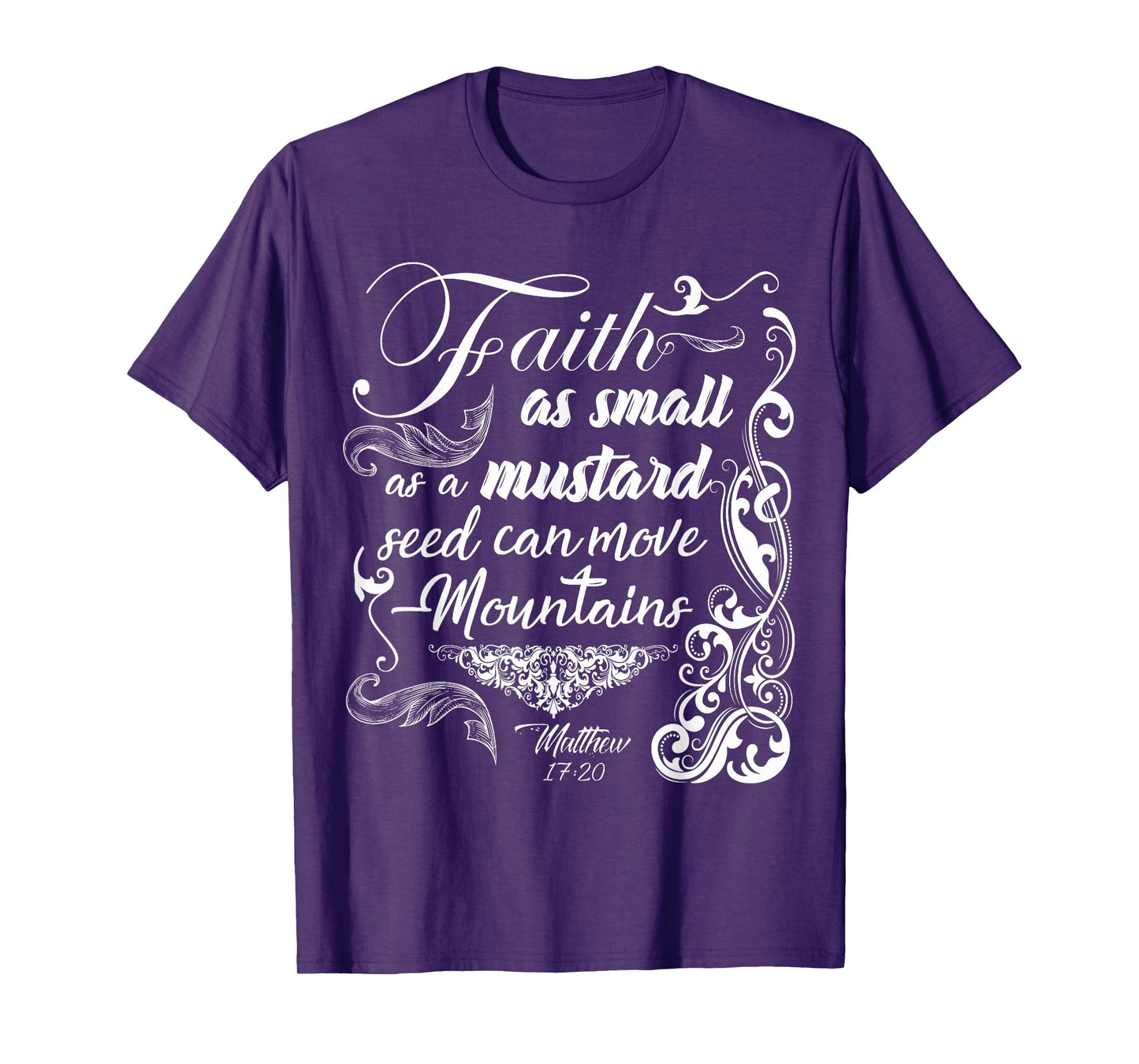 Faith Can Move Mountains Bible Verse Shirt For Women Girls T-Shirt