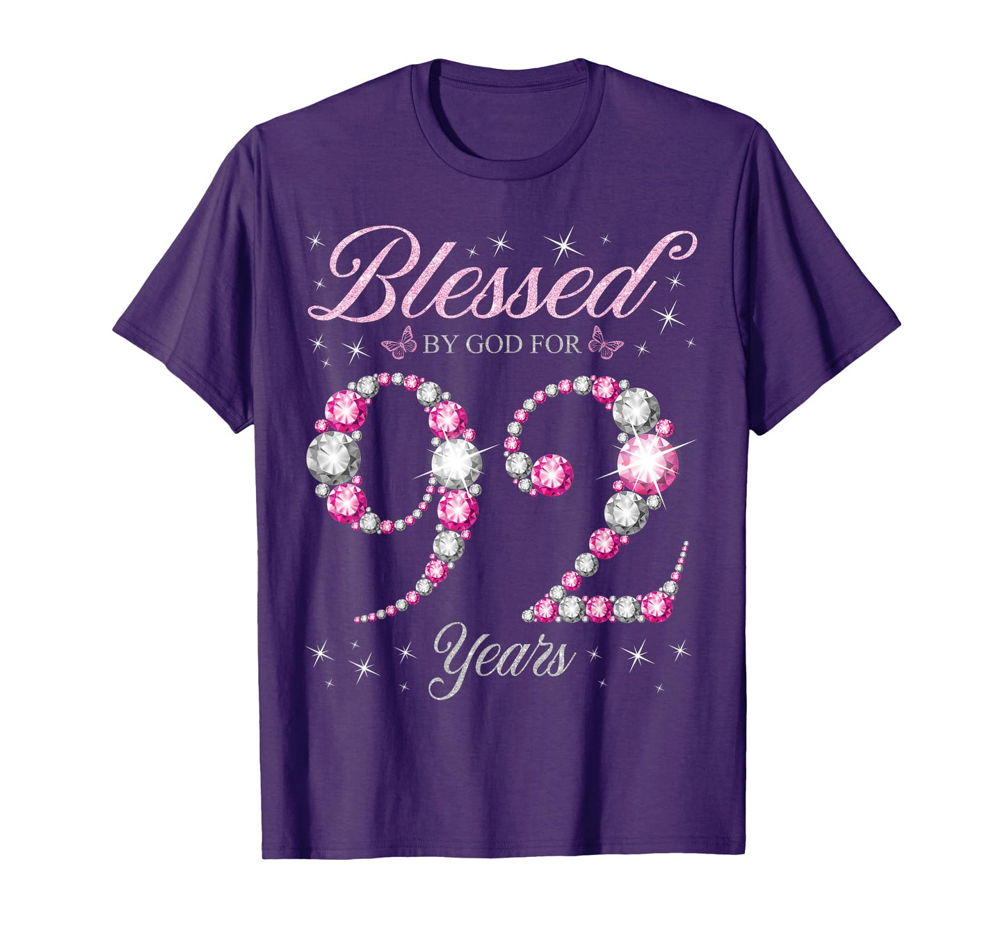 Blessed By God For 92 Years Old 92nd Birthday Party T-Shirt
