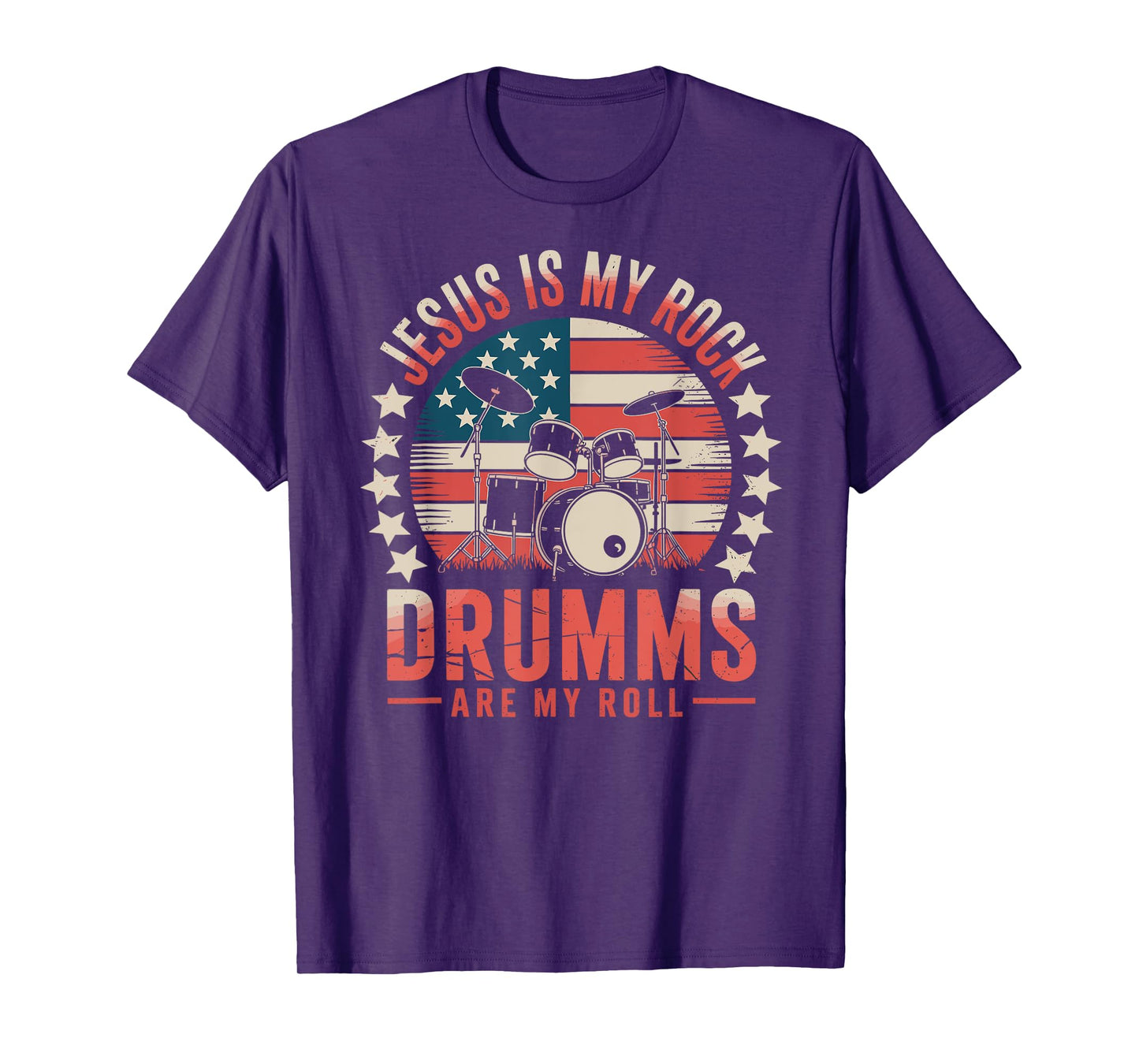 Funny Christian Faith Jesus Drummer T-Shirt