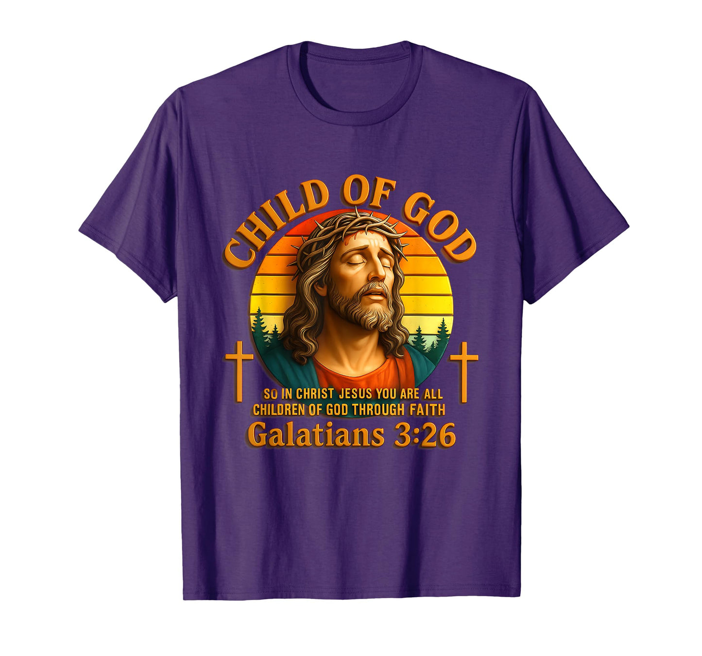 Child of Gods Galatians 3 26 Aesthetic Jesus Christ Verse T-Shirt