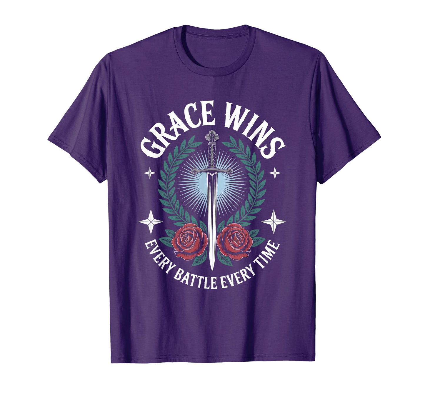 Grace Wins Every Battle Christian Streetwear T-Shirt