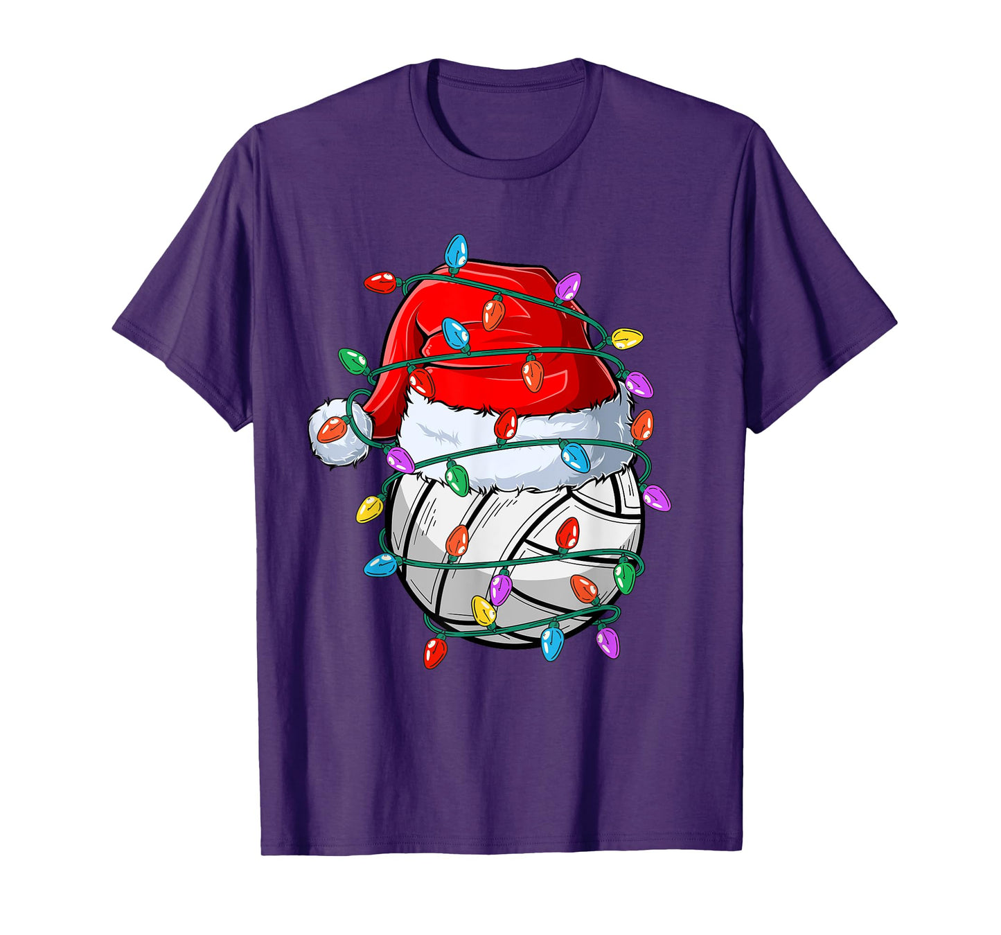 Christmas Volleyball Xmas Santa Sports Hat Ball Kids Boy Men T-Shirt