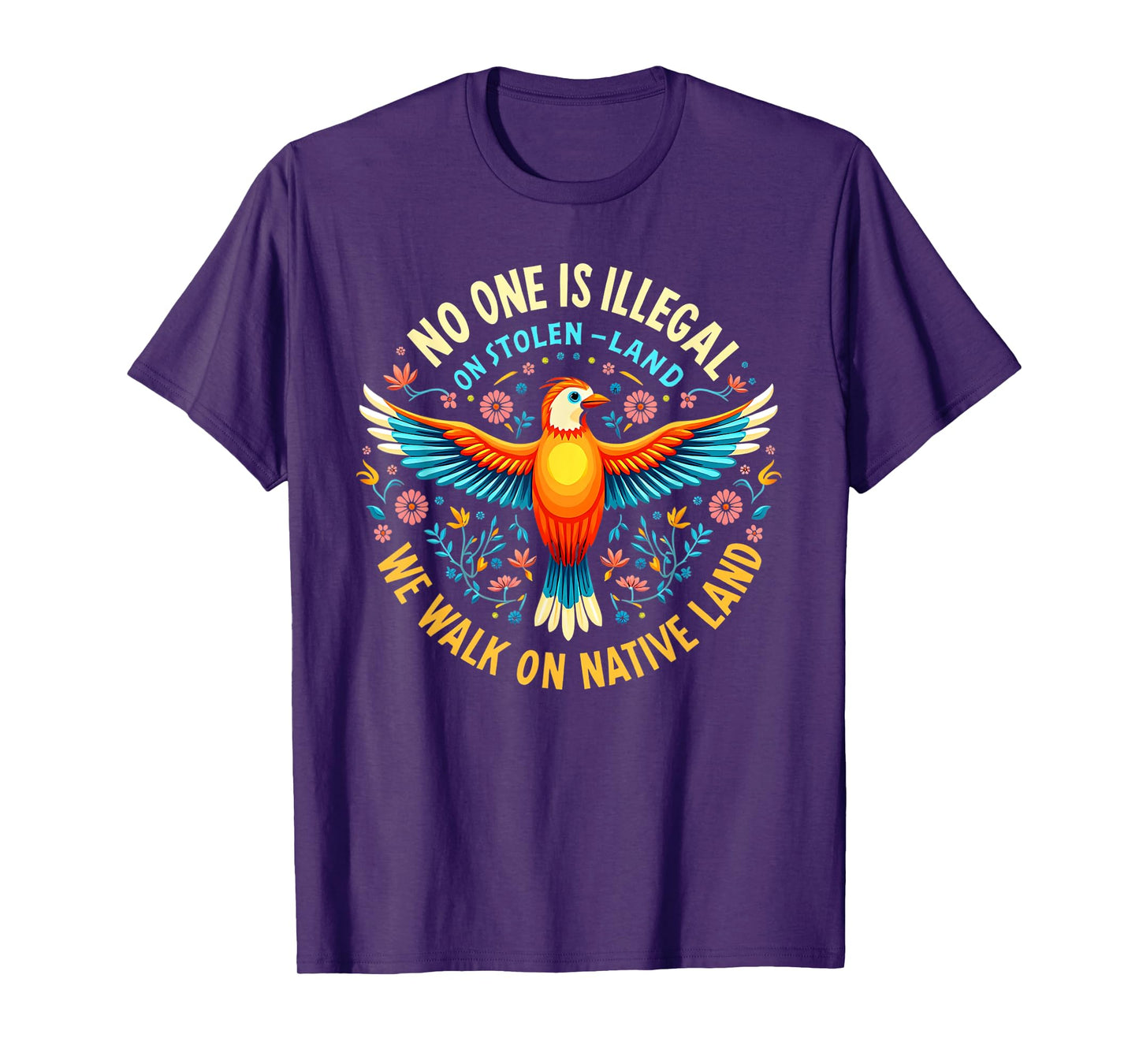 No One is Illegal On stolen Land American Retro T-Shirt