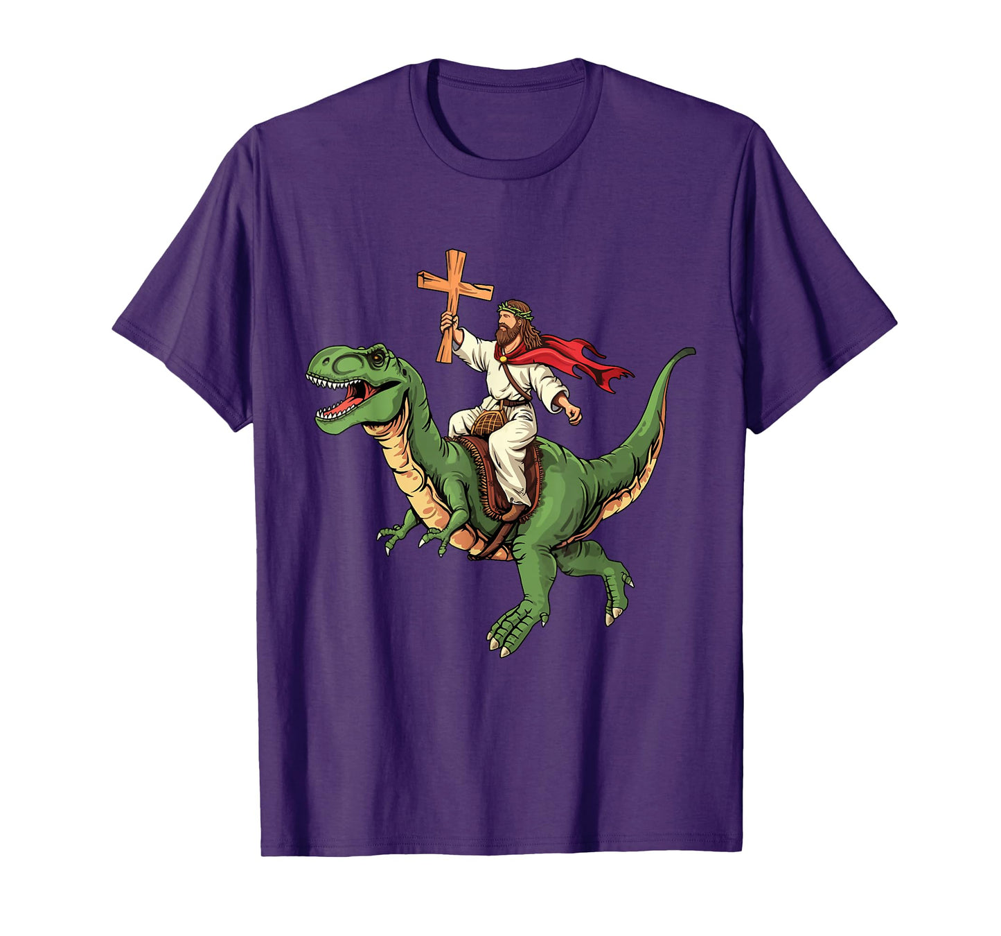 Jesus Riding Dinosaur T-Shirt