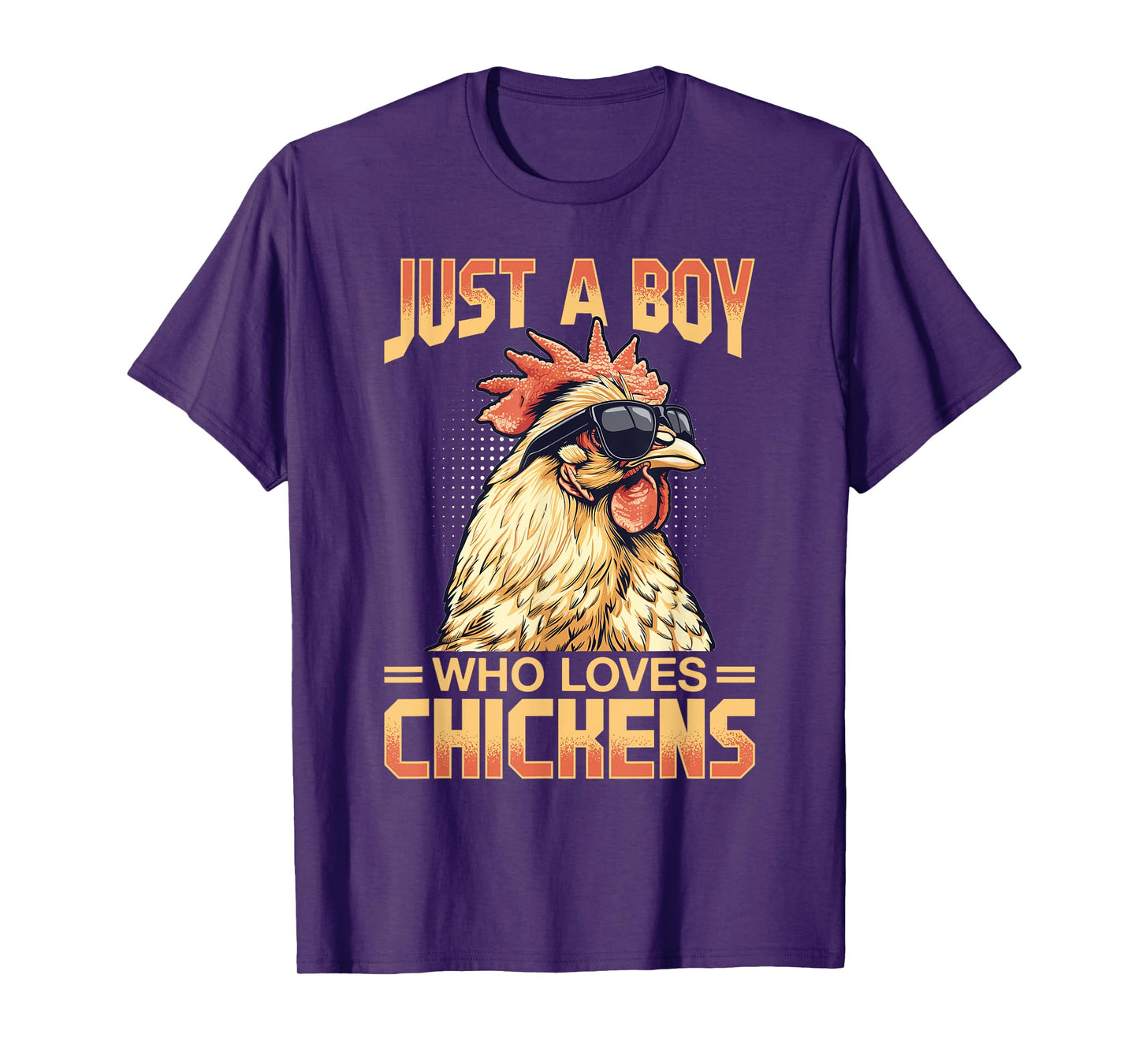 Funny Chicken Farm Animal Just A Boy Who Loves Chickens T-Shirt