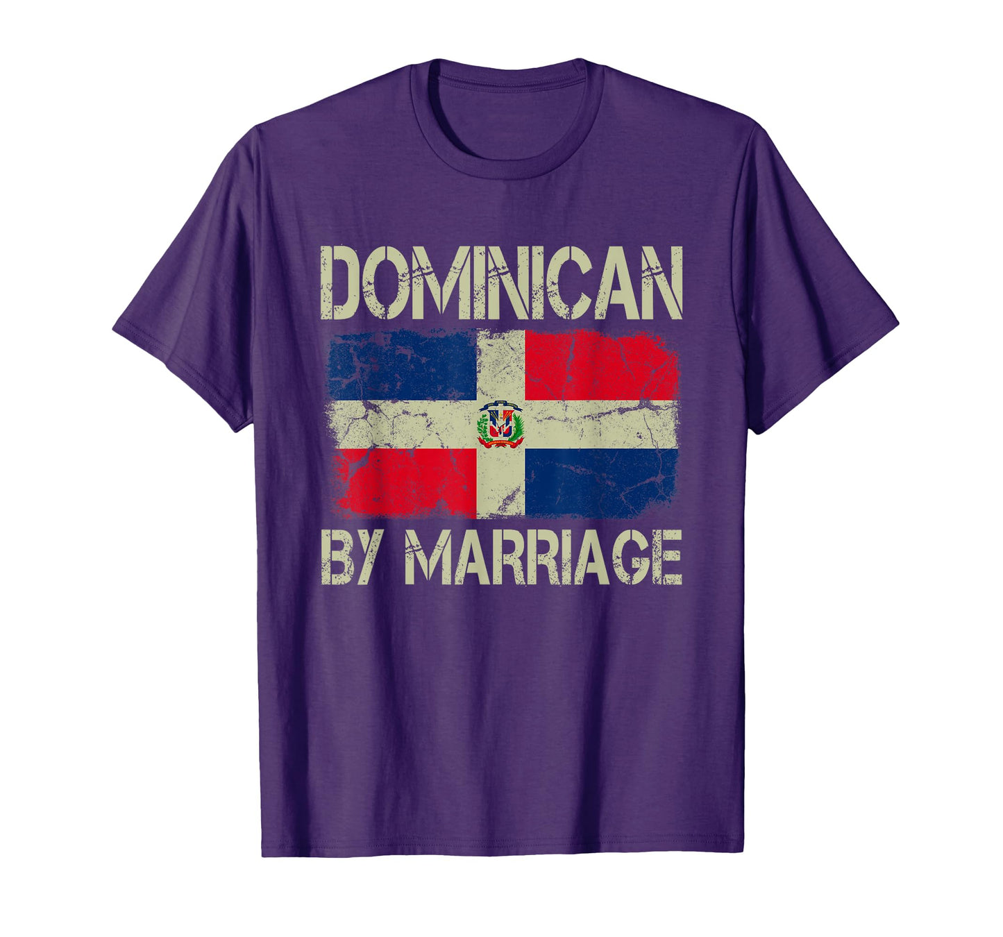 Dominican By Marriage Dominican Flag Funny Husband Wife T-Shirt