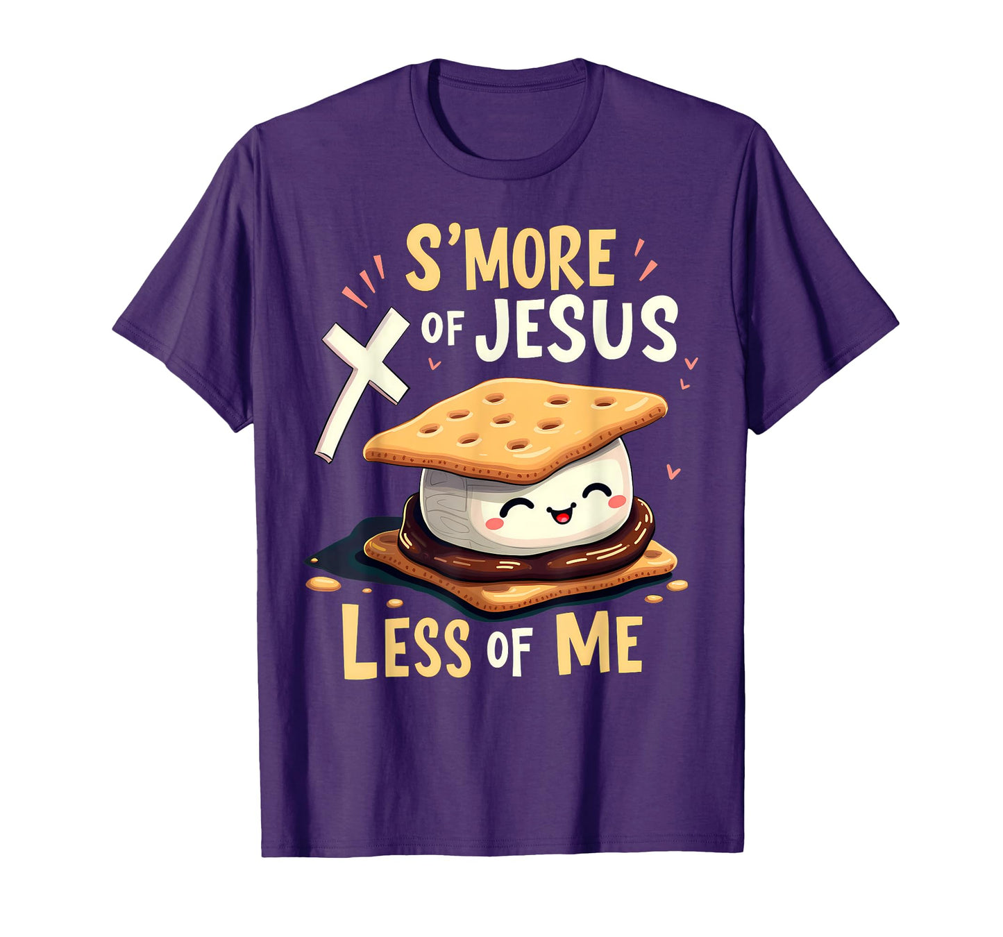 Funny Smore Of Jesus Less Of Me Bible Christianity Camper T-Shirt