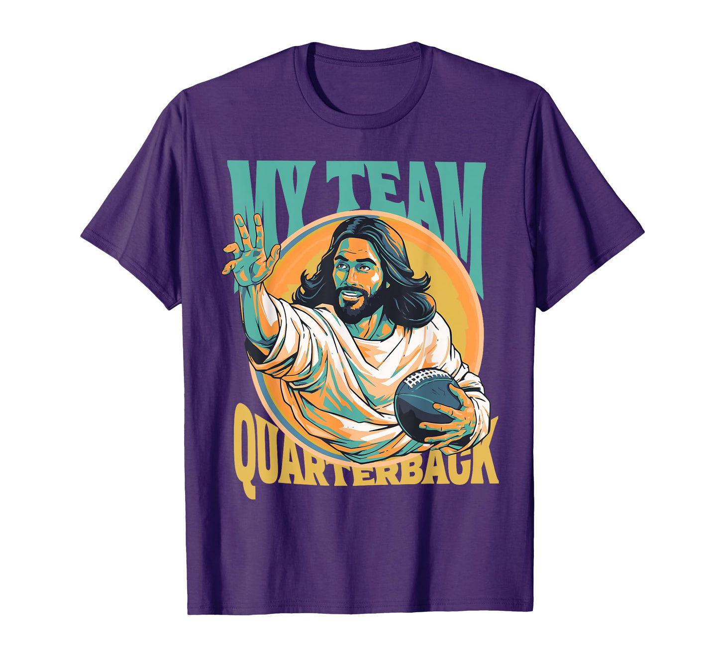 Jesus My Team Quarterback Christian Football T-Shirt