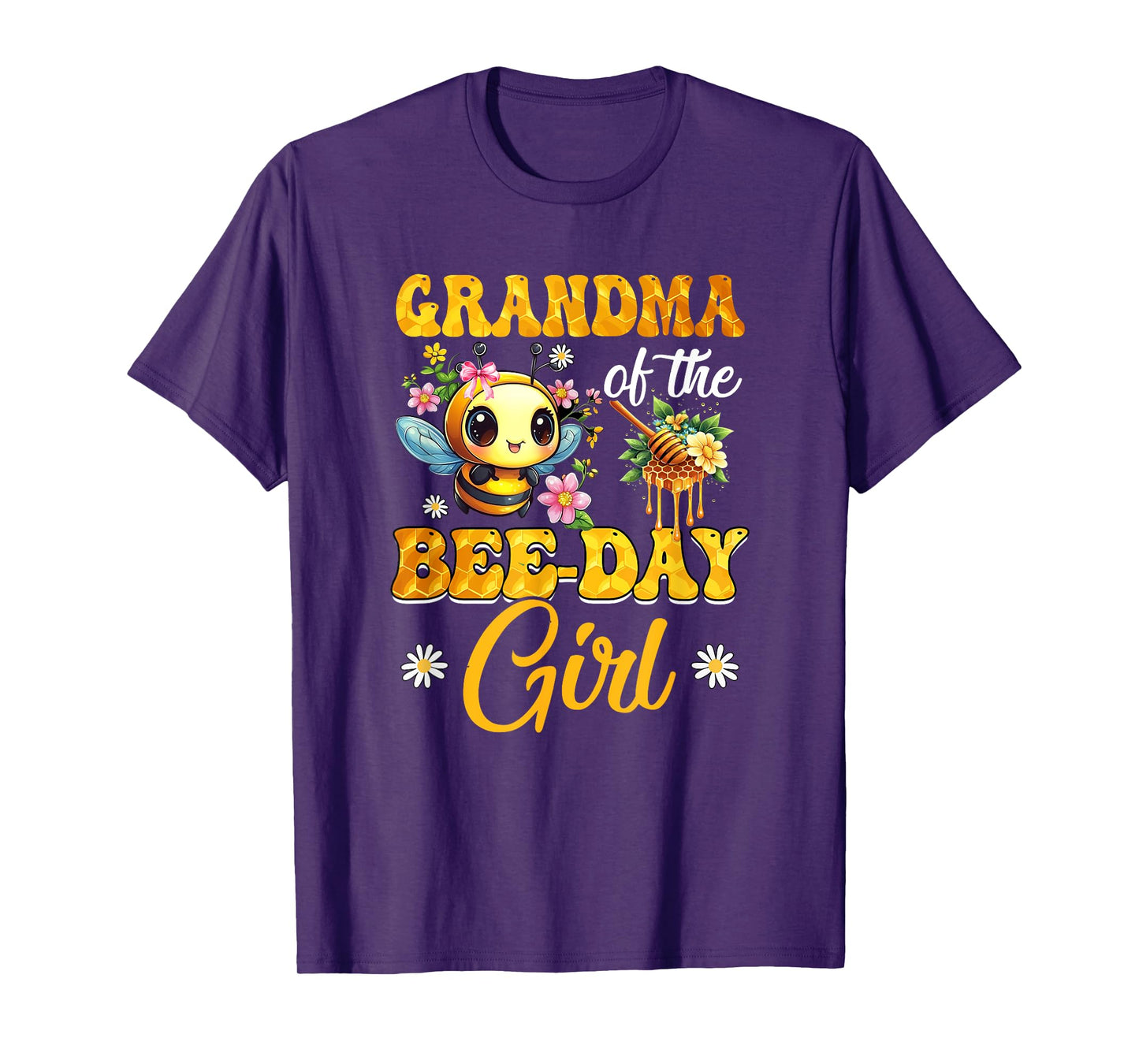 Grandma Of The Birthday Girl Bee Family Birthday Party T-Shirt