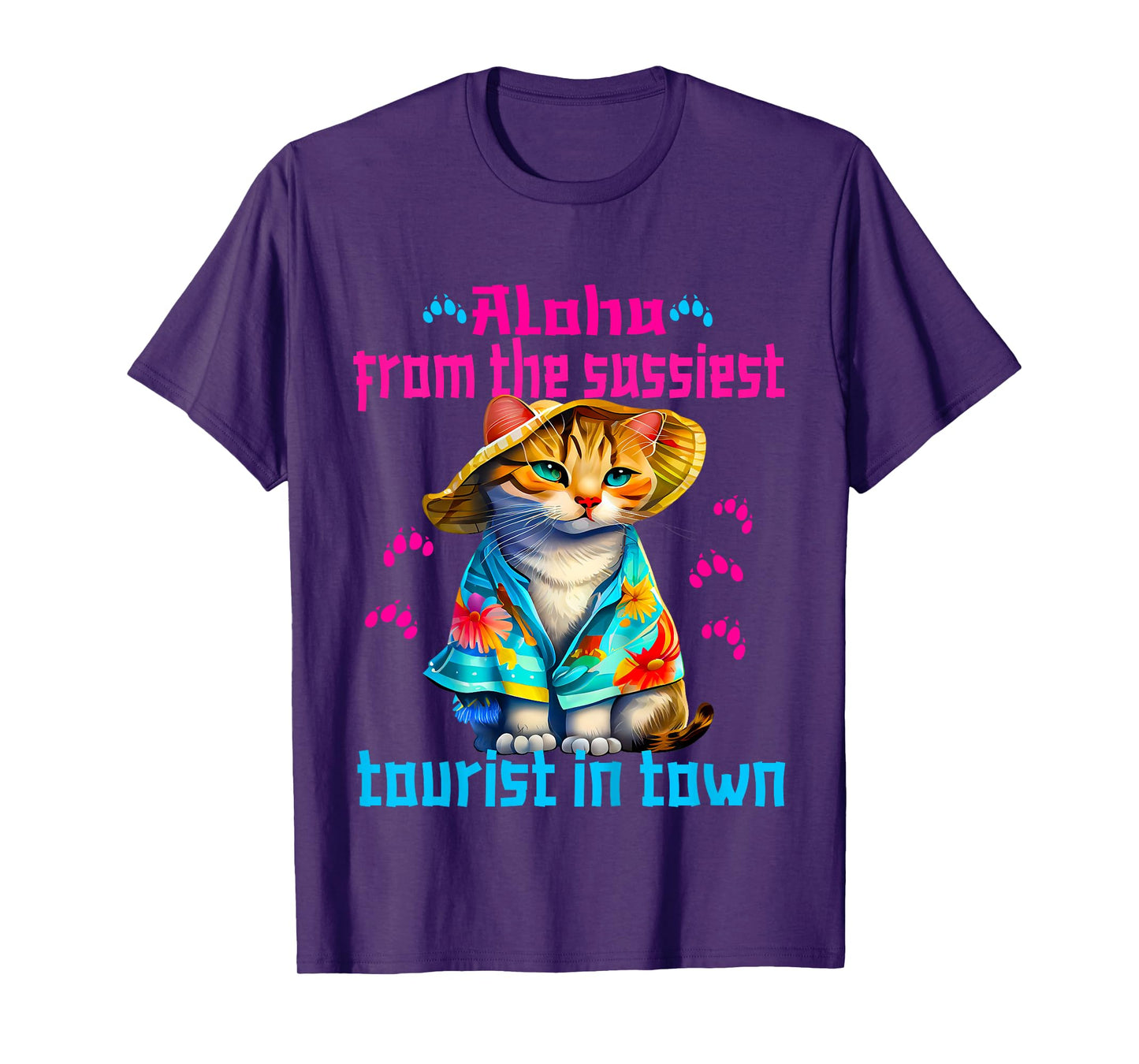 Aloha from the sassiest tourist in town.Funny Summer cats T-Shirt