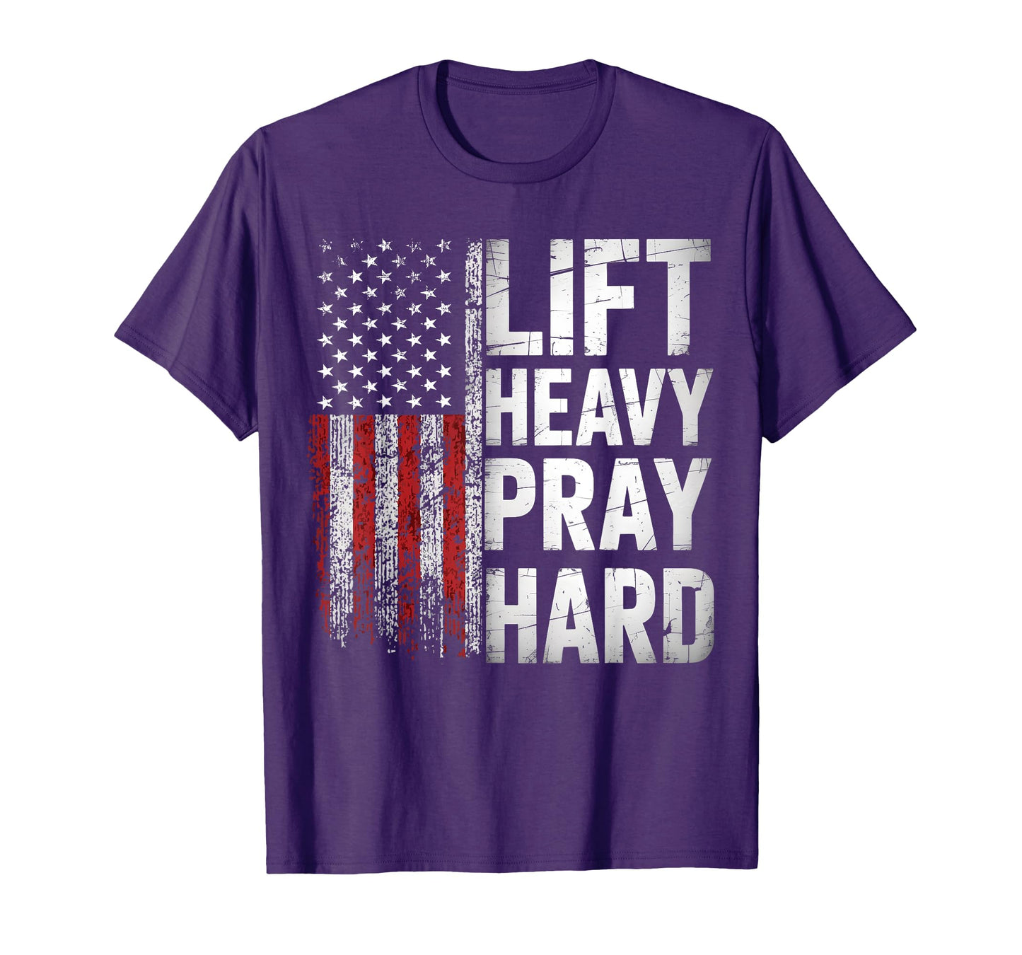 Lift Heavy Pray Hard Funny Gym Christian Lifting Men Women T-Shirt