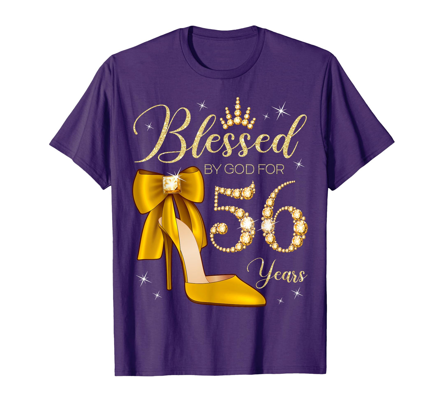 Blessed By God For 56 Years Old 56th Birthday Woman Queen T-Shirt