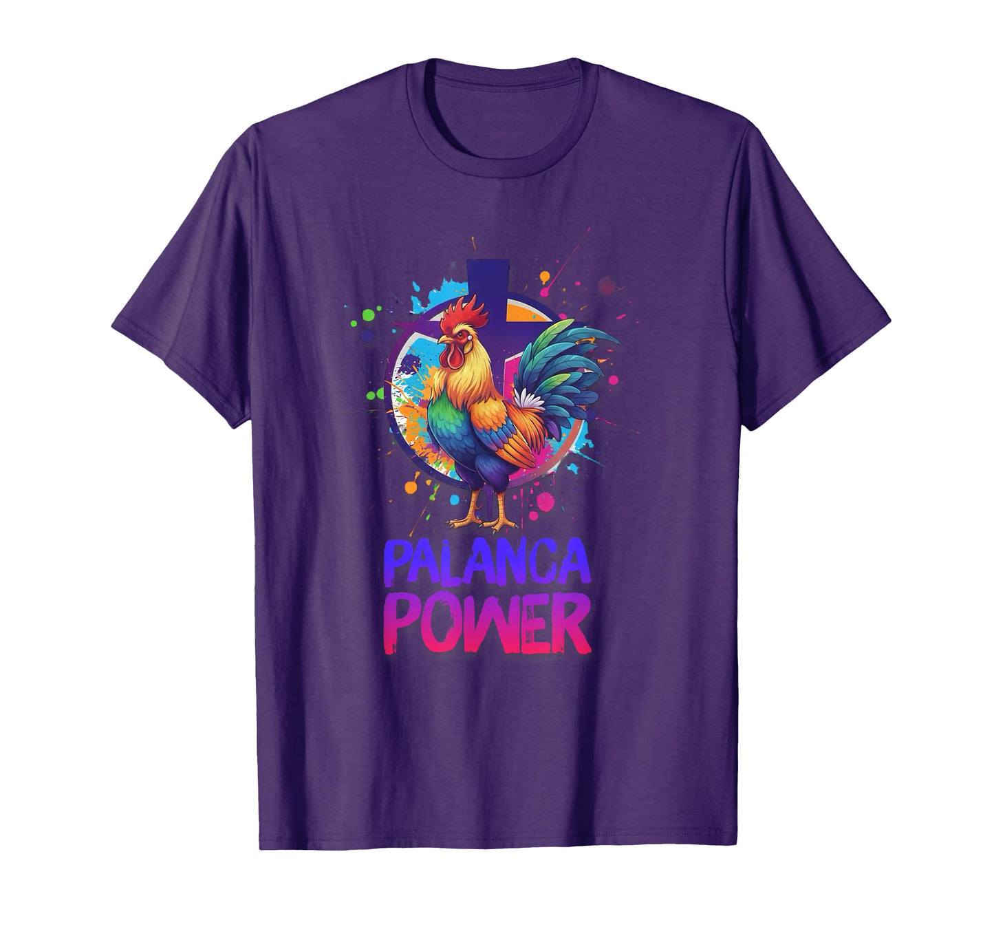DeColores Cursillo Rainbow Rooster Catholic T-Shirt