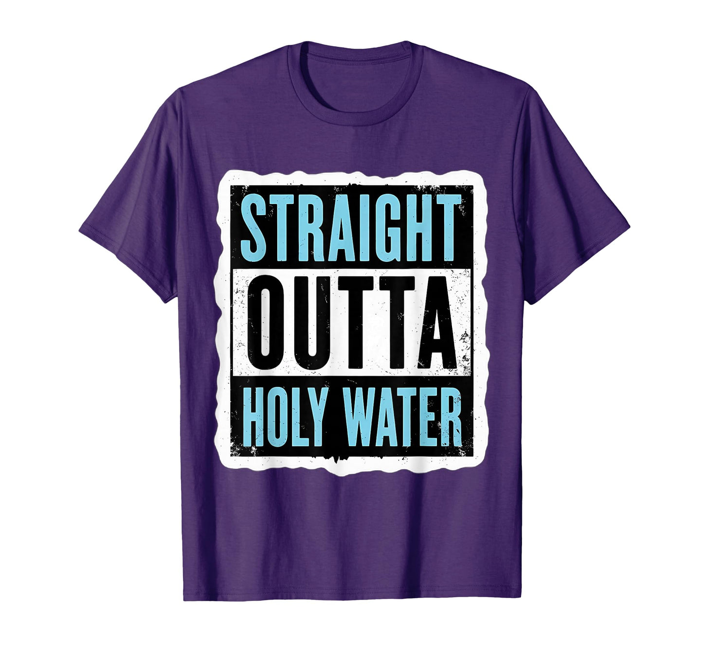 Straight Outta Holy Water Christian Baptism Mens Boys Kids T-Shirt