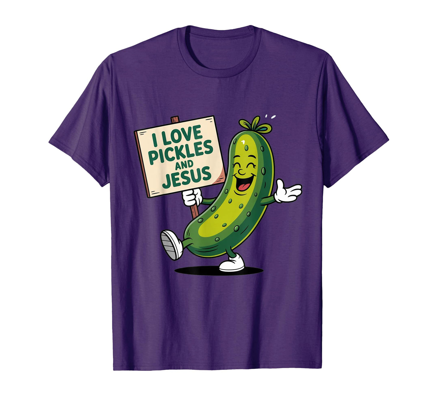 I Love Pickles And Jesus Funny Religion Cucumber Lover Shirt T-Shirt