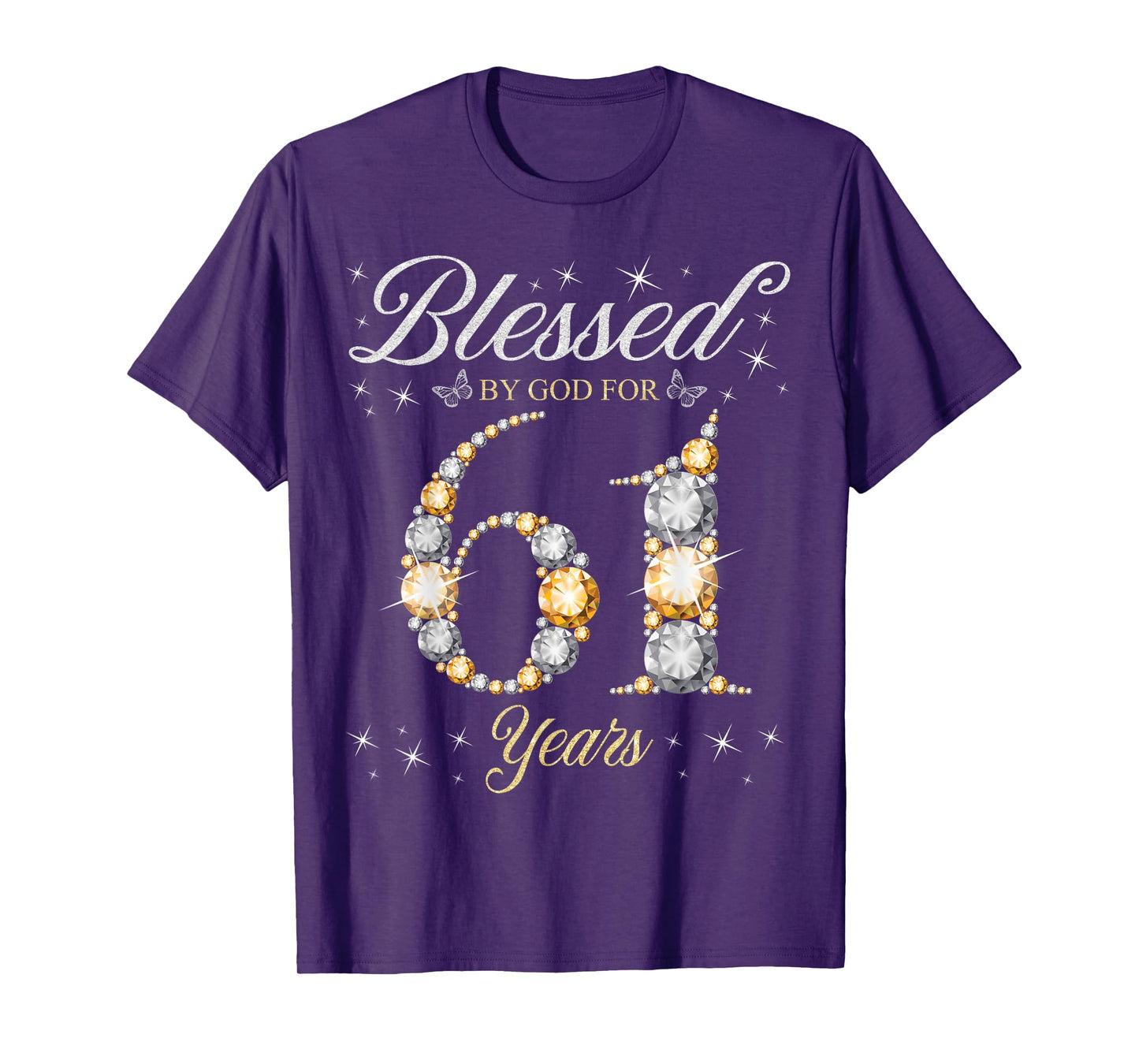 Blessed By God For 61 Years Old 61st Birthday Party T-Shirt