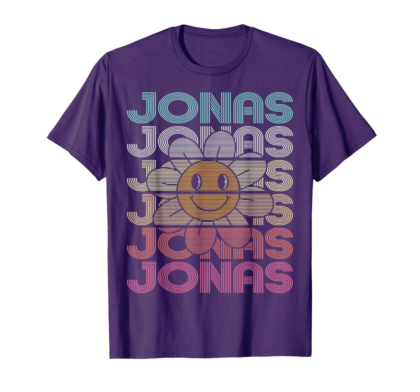 Retro Jonas Frist Name I Love Jonas 80's Vintage T-Shirt