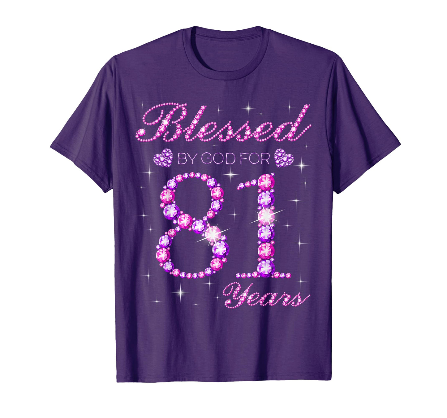 Blessed by God for 81 Years Old 81st Birthday Party T-Shirt