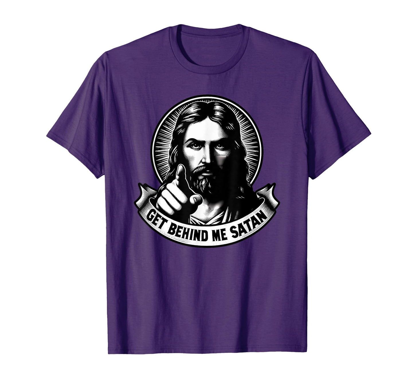 Vintage Matthew 1623 Get Behind Me Satan Jesus Meme T-Shirt