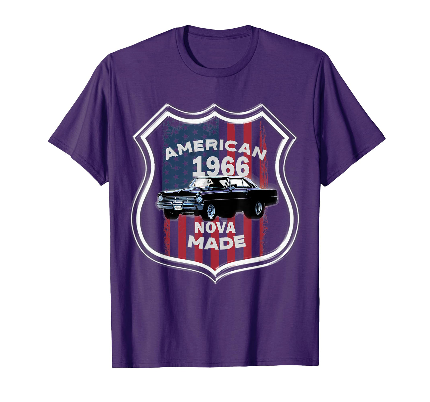 1966 66 Chevys Nova 2 Classic Car Old School Muscle Car T-Shirt