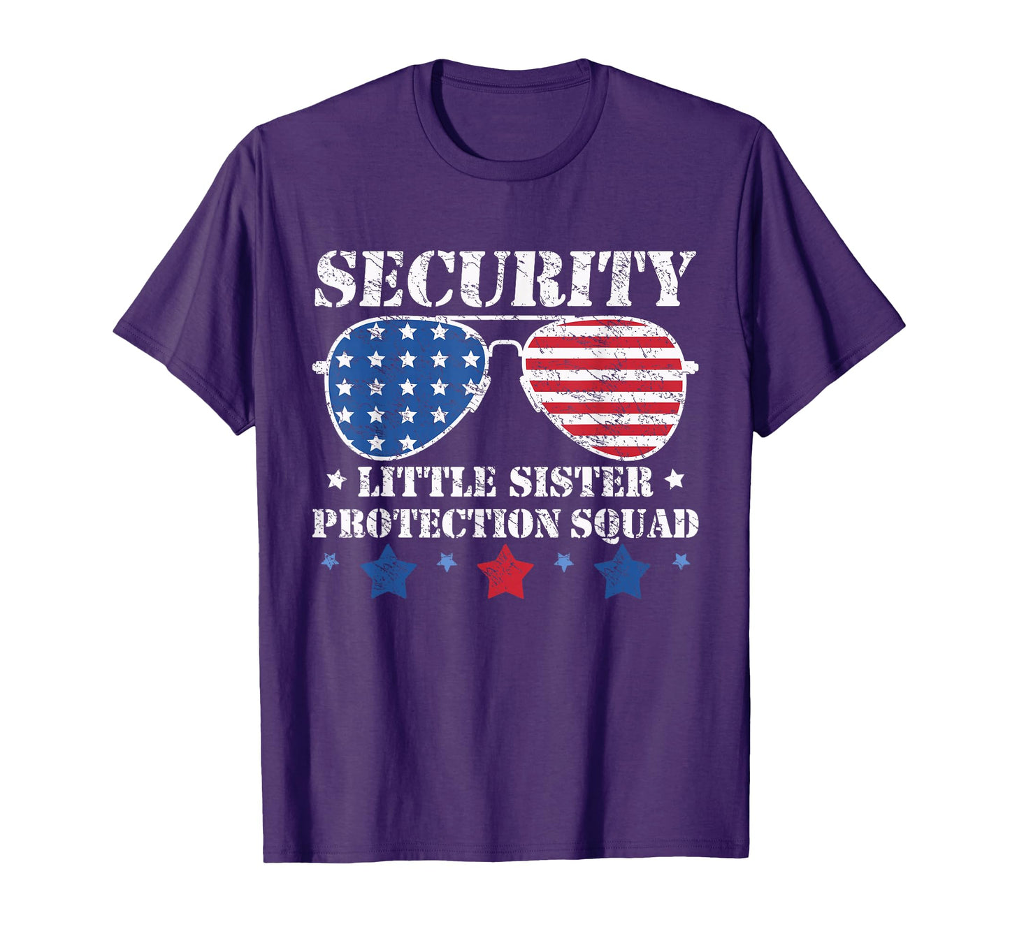 Security Little Sister Protection Squad Funny Boys Brother T-Shirt