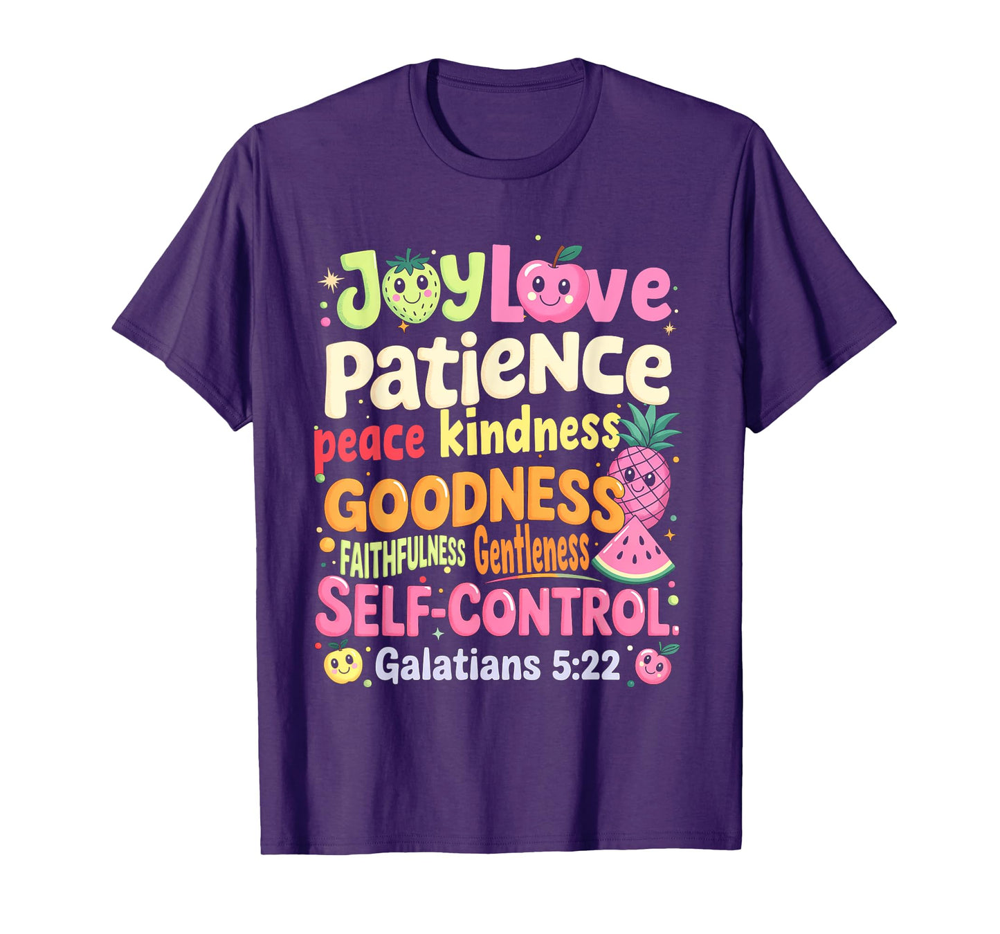 Christian Bible Verse Fruit Of The Spirit Galatians 5:22 T-Shirt