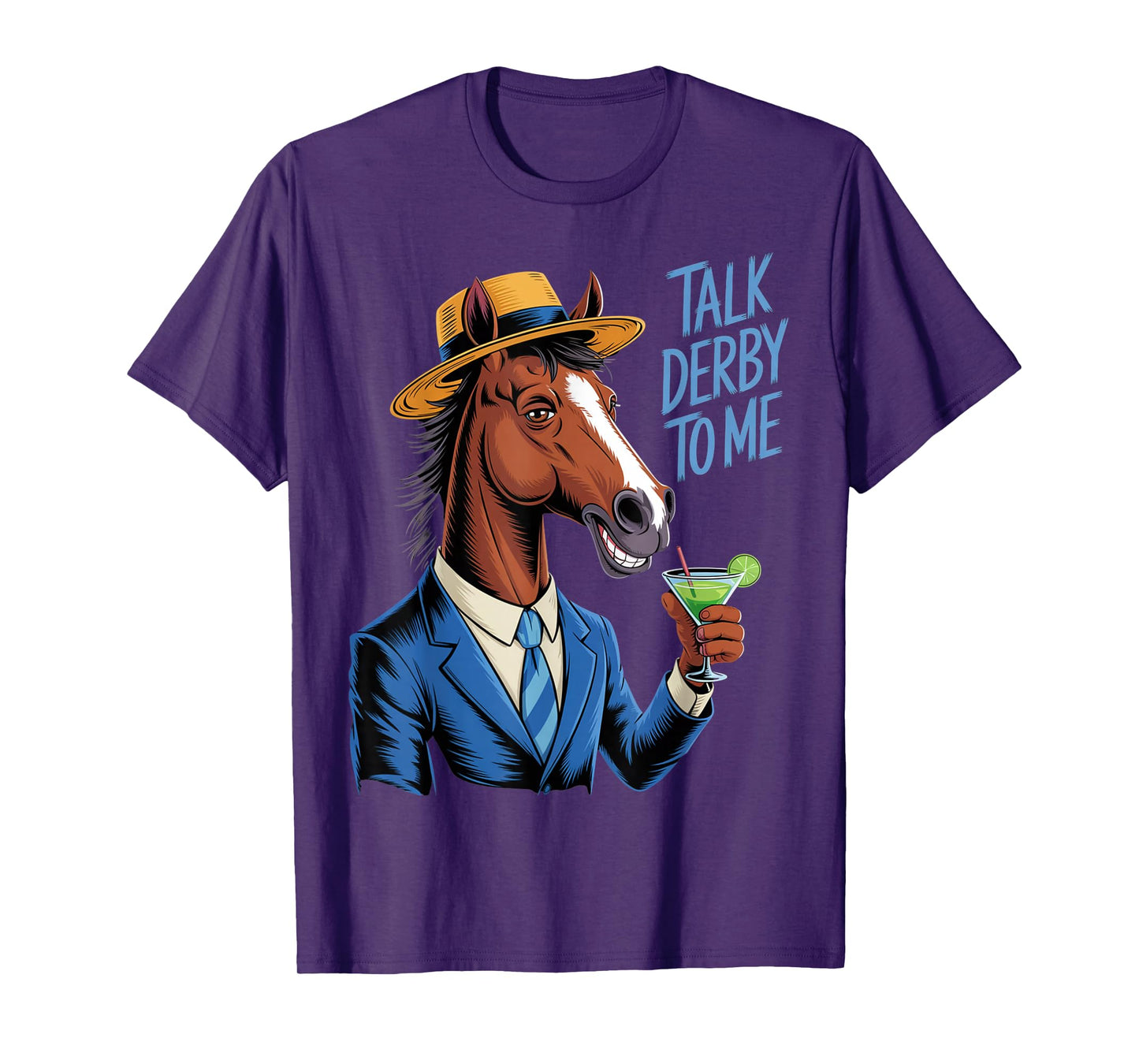 Men Talk Derby To Me Horse Racing Fan Funny Horse T-Shirt