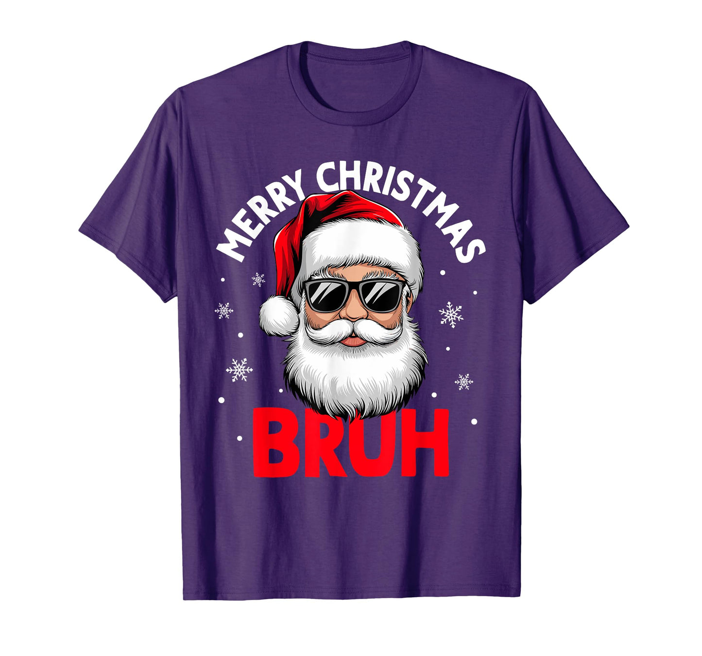 Merry Christmas Bruh Funny Santa Claus Retro Men Women Kids T-Shirt