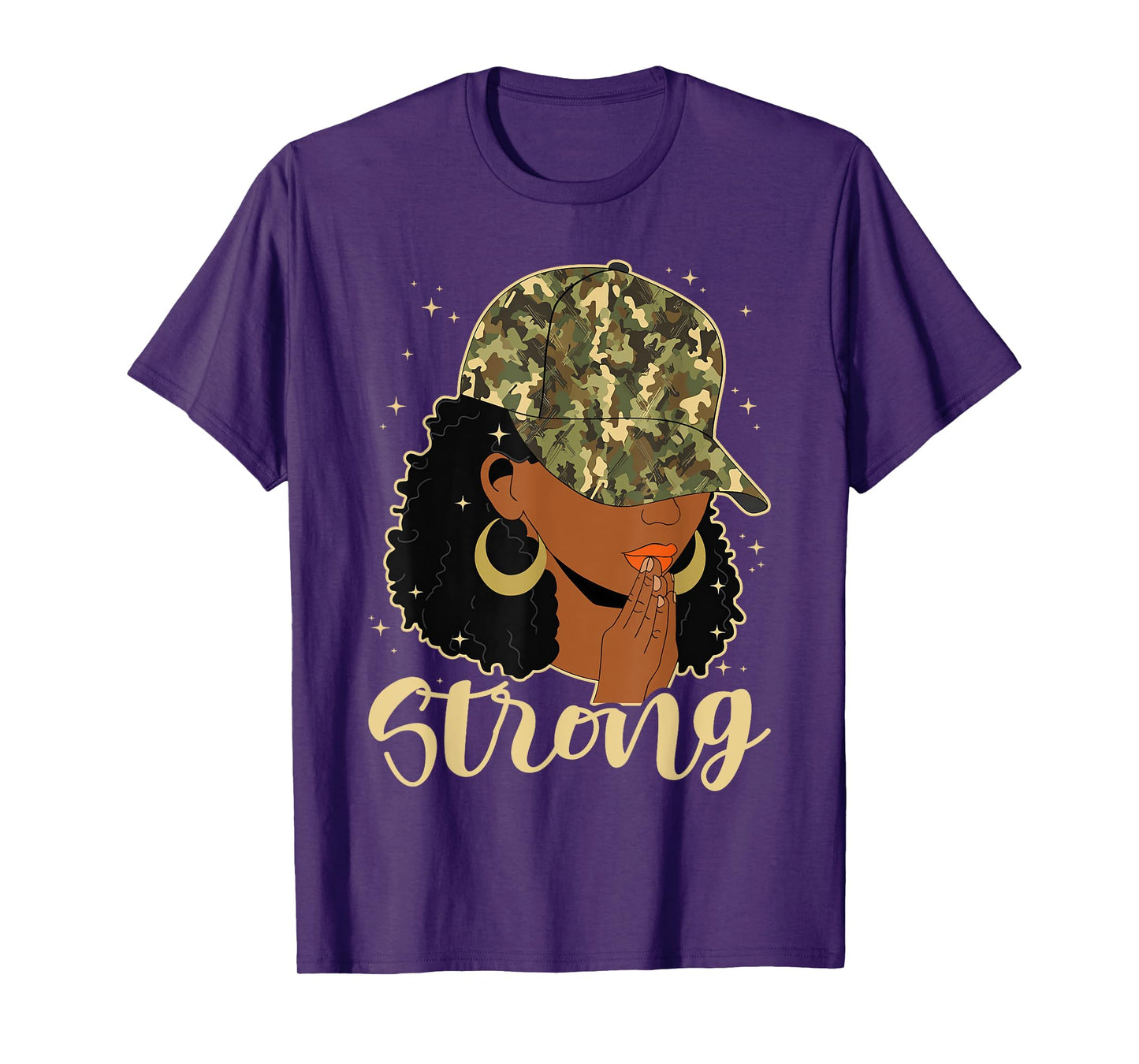 Strong Black Woman Praying Afro African American Christian T-Shirt