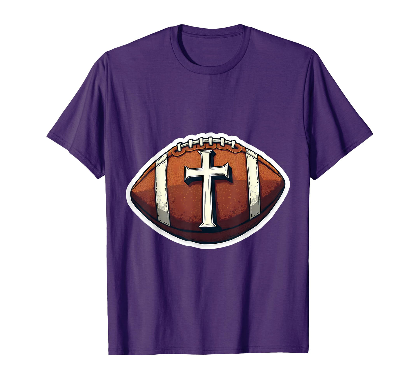Christian Football Player Coach Fan Cross Jesus Christ God T-Shirt