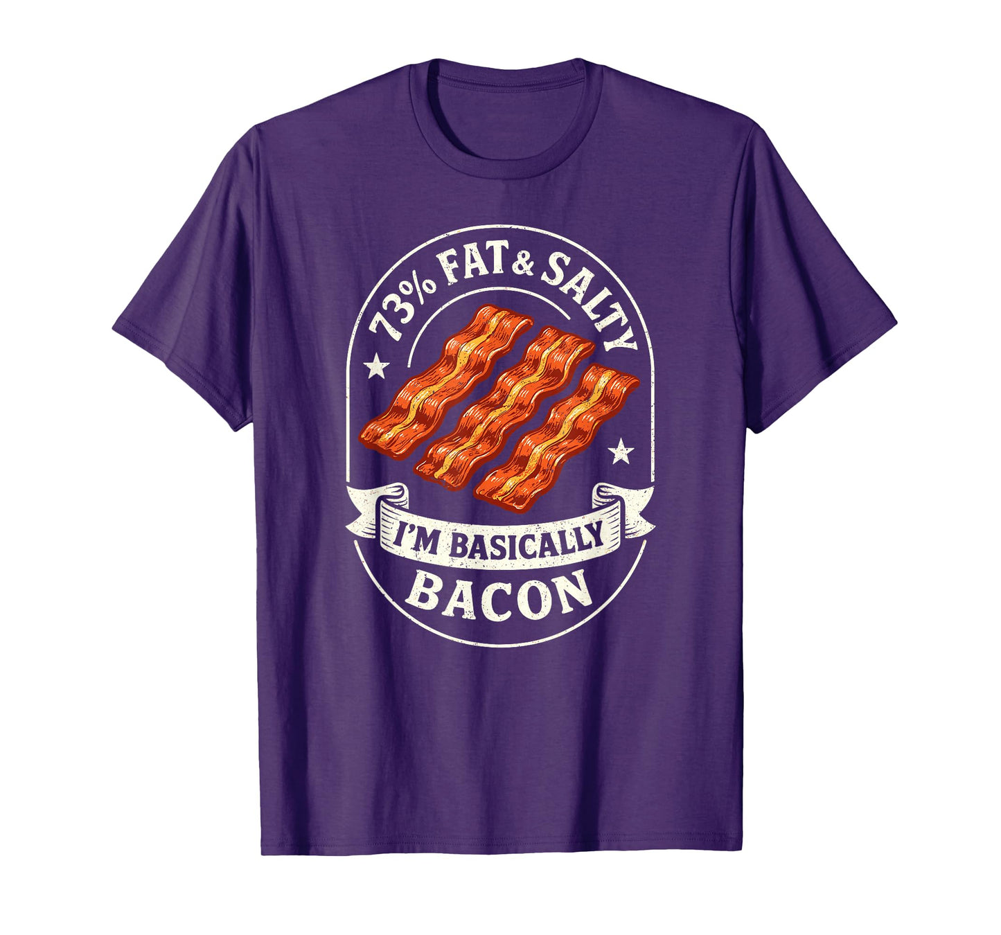 Fat & Salty I’m Bacon, Funny Foodie BBQ Bacon Dad Joke T-Shirt