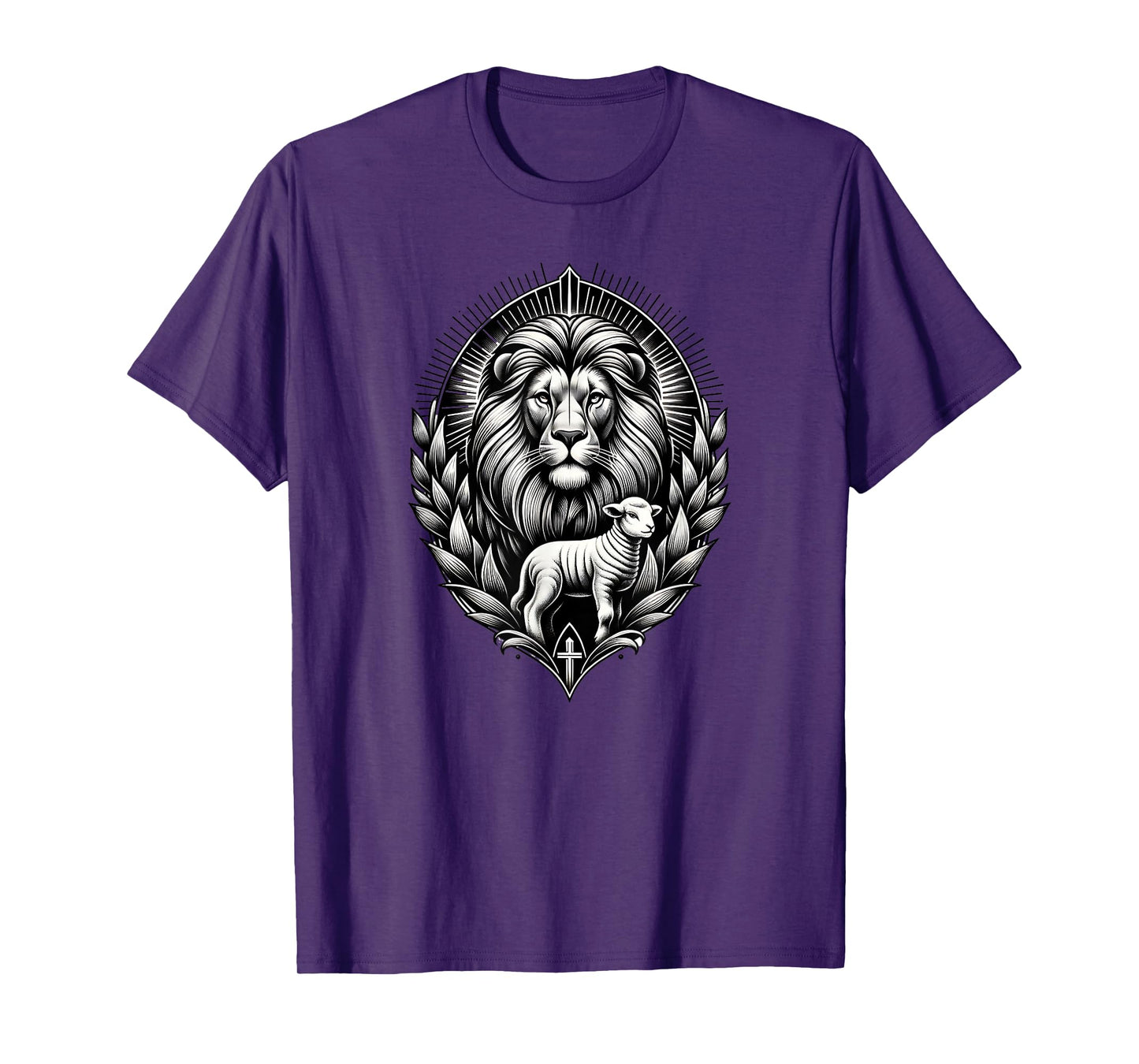 Christian Clothing Lion And Lamb Symbol Of Strength And T-Shirt