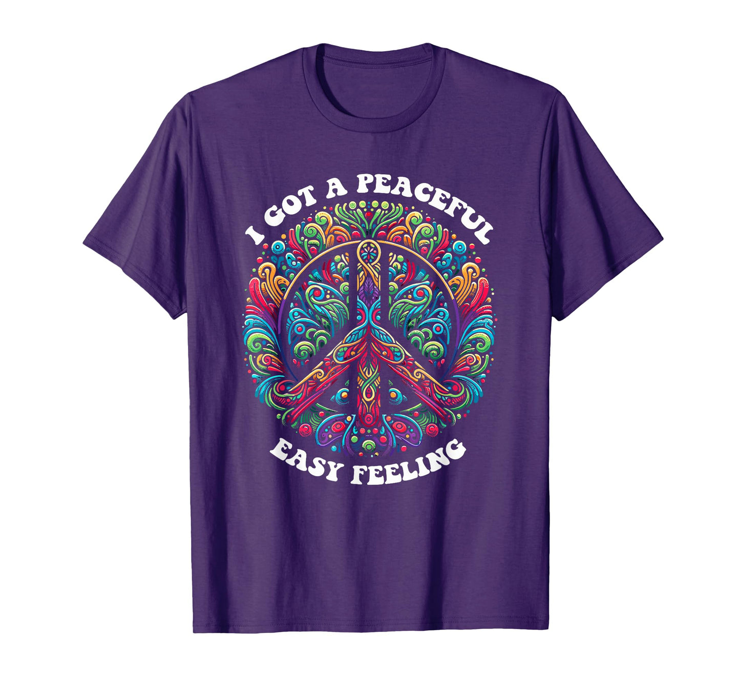I Got A Easy Peaceful Sign Feeling Hippie Peace Forest Tree T-Shirt