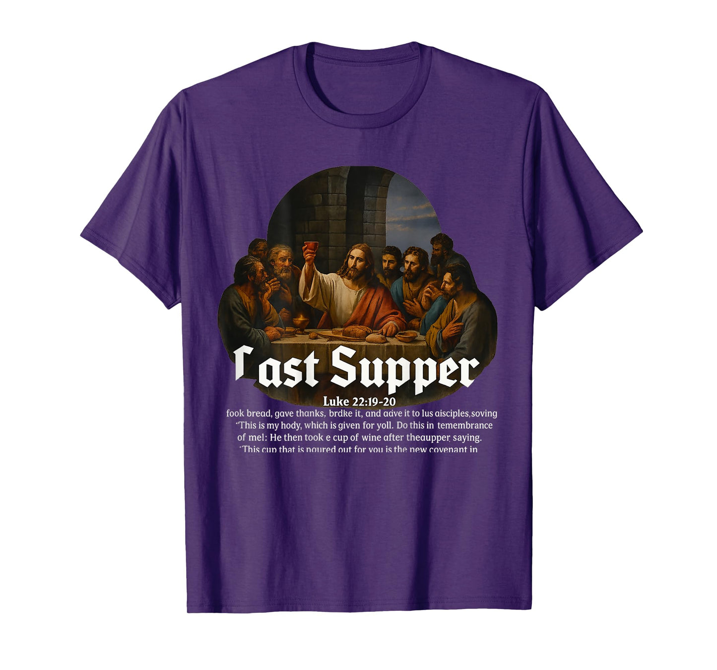 Last Supper Jesus Bible Verse Church God Christian T-Shirt