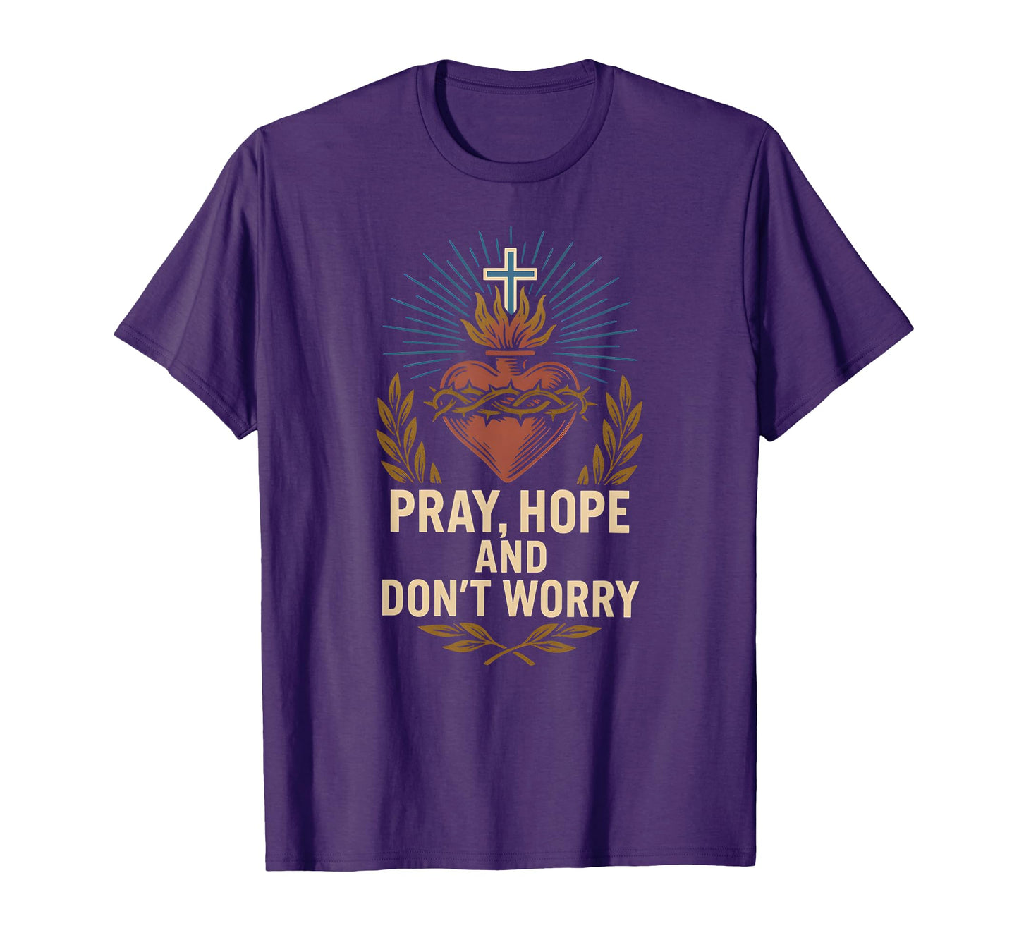 Pray Hope Dont Worry Vintage Mens Recovery Apparel T-Shirt