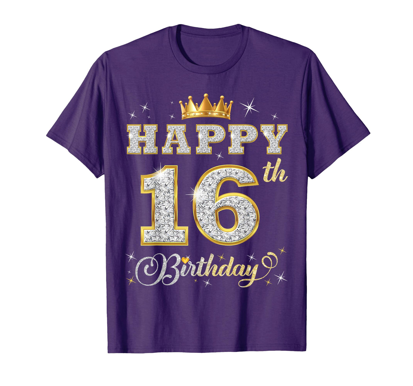 Happy 16th Birthday 16 Years Old Boys Girls Birthday Party T-Shirt