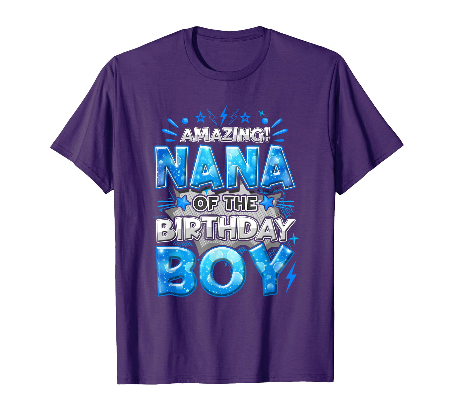 Amazing Nana Of The Birthday Boy Matching Family Party T-Shirt