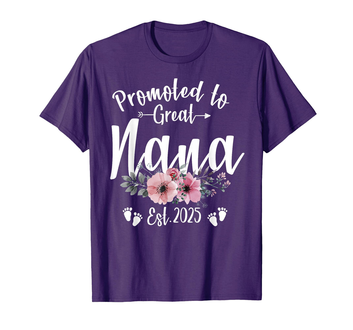 Promoted To Great Nana 2025 Soon To Be Nana Pregnancy T-Shirt