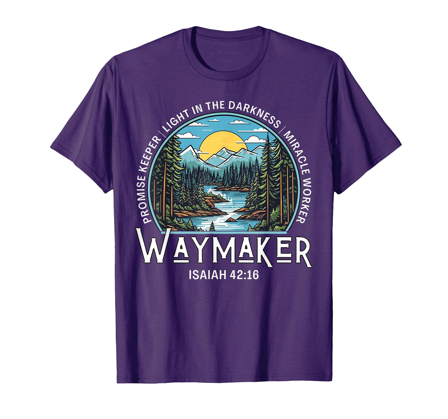 Waymaker Promise Keeper Miracle Worker Christian Bible Verse T-Shirt
