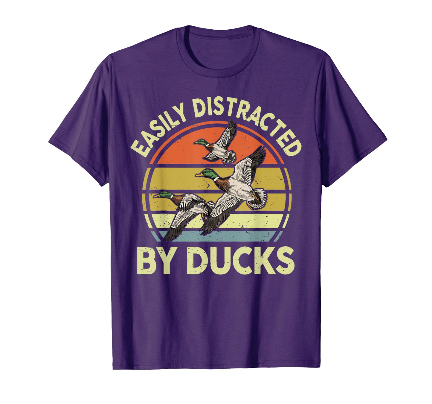 Easily Distracted Duck Hunting Gift Dad Hunter Son Daughter T-Shirt