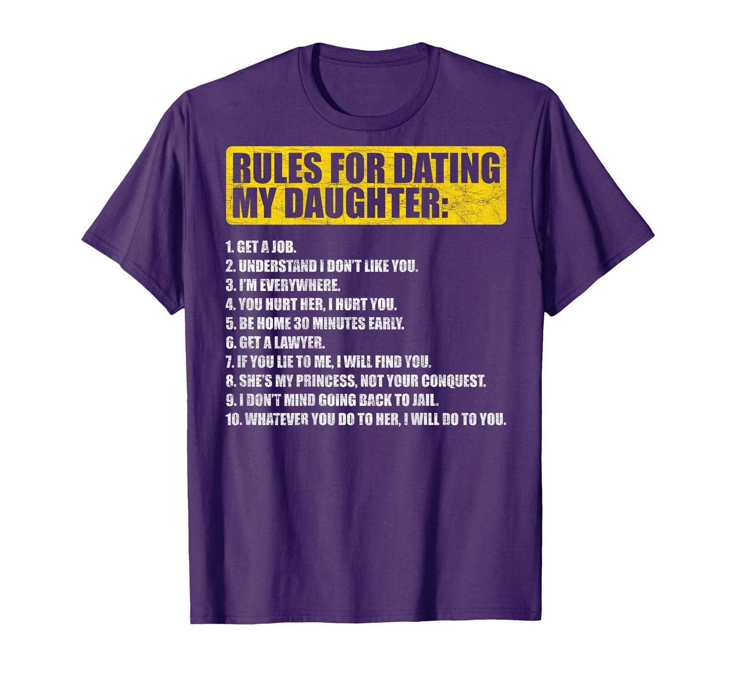 Rules for Dating My Daughter Funny Dad Daughter T-Shirt